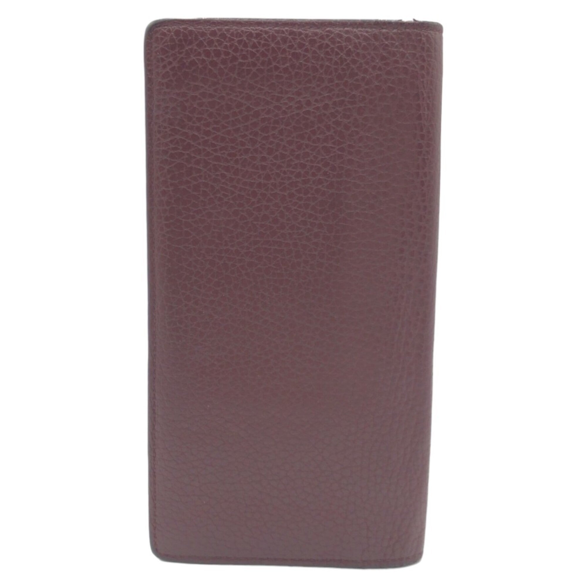 Louis Vuitton Brown Leather Long Wallet (Bi-Fold) (Pre-Owned)