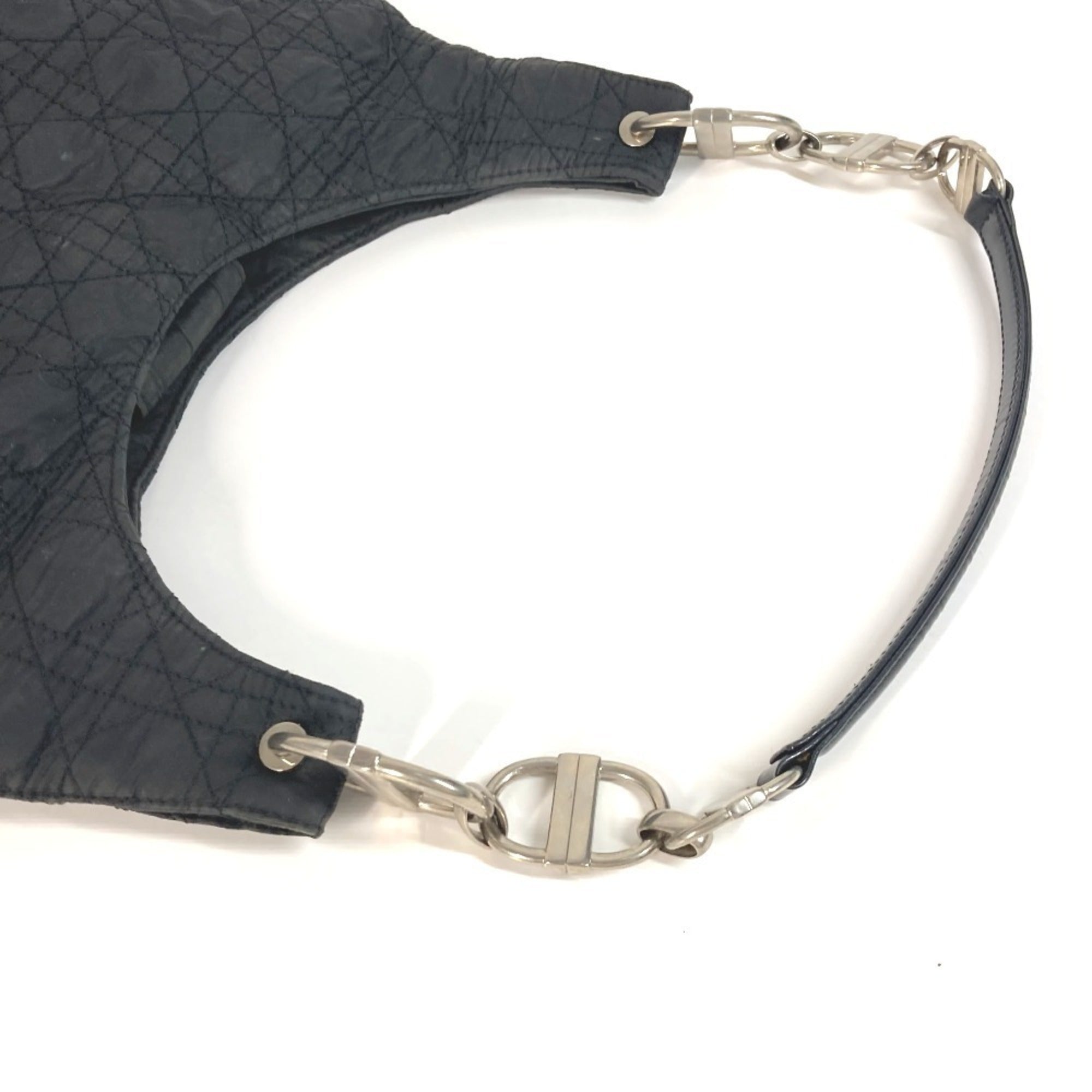 Christian Dior Black Red Color Nylon Shoulder Bag (Pre-Owned)