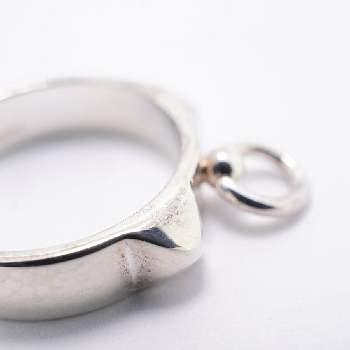 Hermes Silver 925 Band Ring (Pre-Owned)