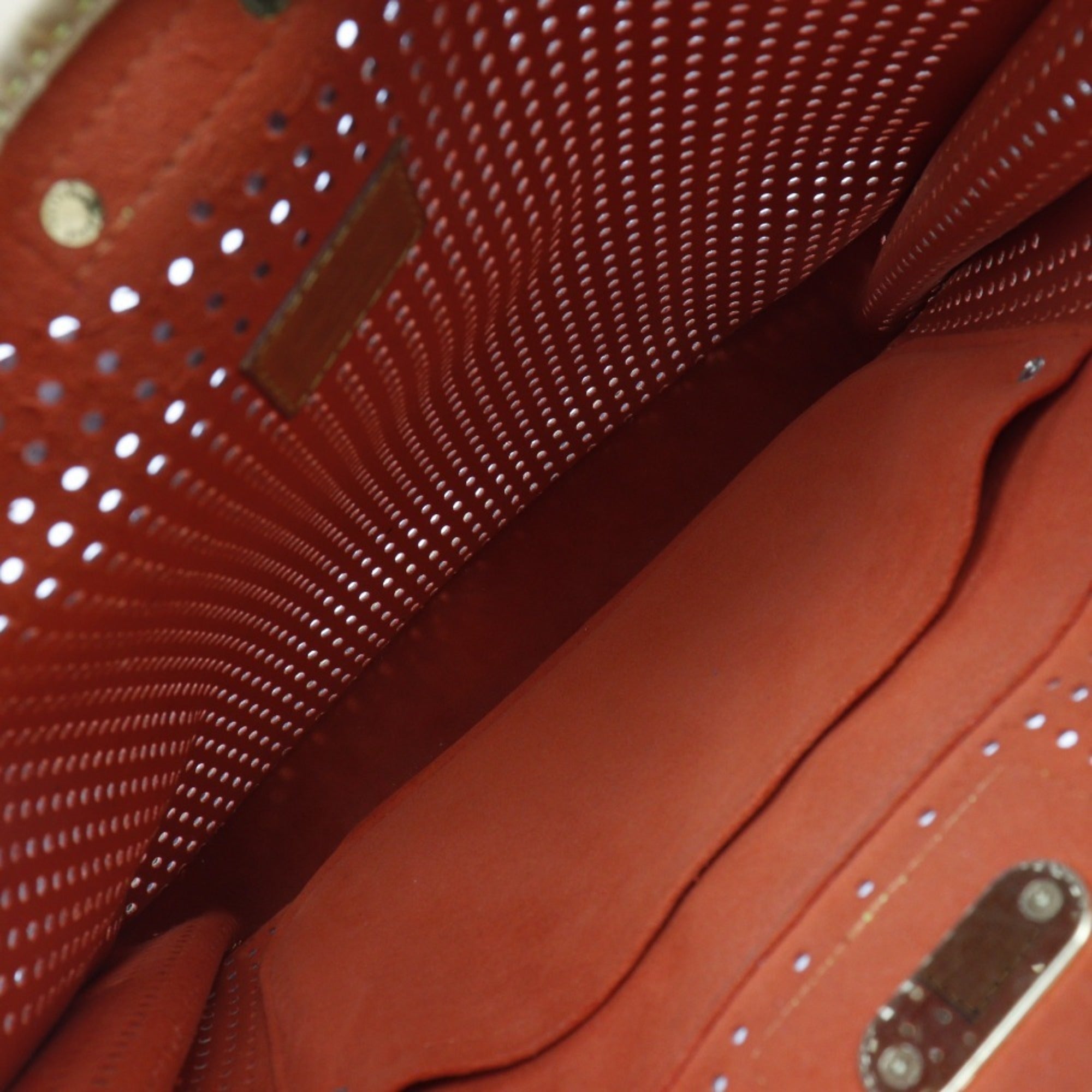 Louis Vuitton Brown Galle Orange Monogram Perforated Shoulder Bag (Pre-Owned)
