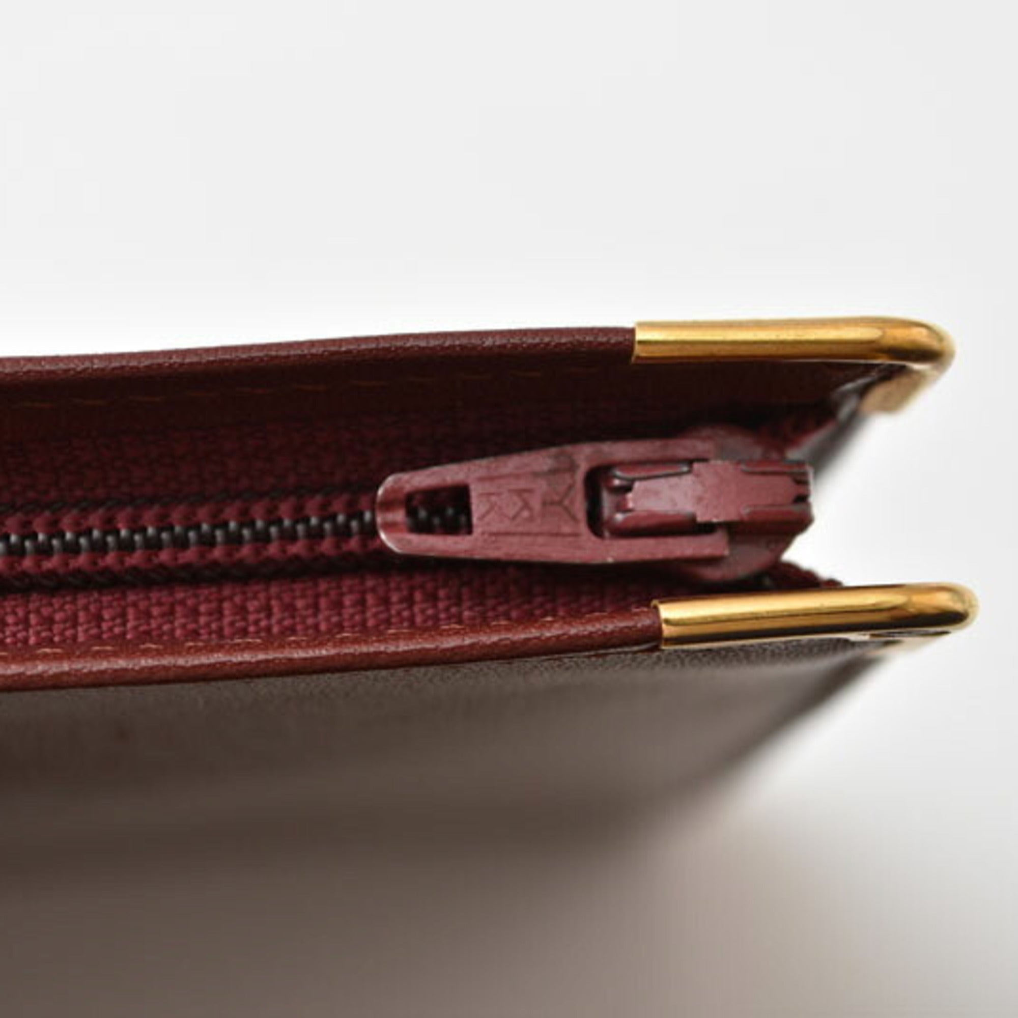 Cartier Bordeaux Leather Pouch (Pre-Owned)