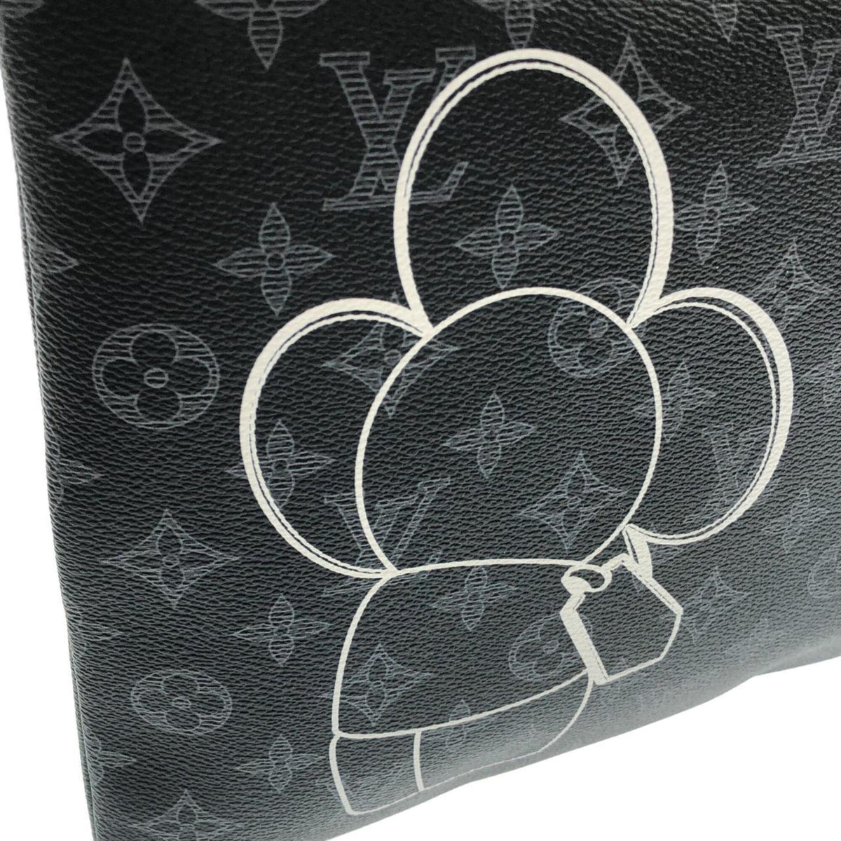 Louis Vuitton Black Coated Canvas Leather Handbag Pochette (Pre-Owned)