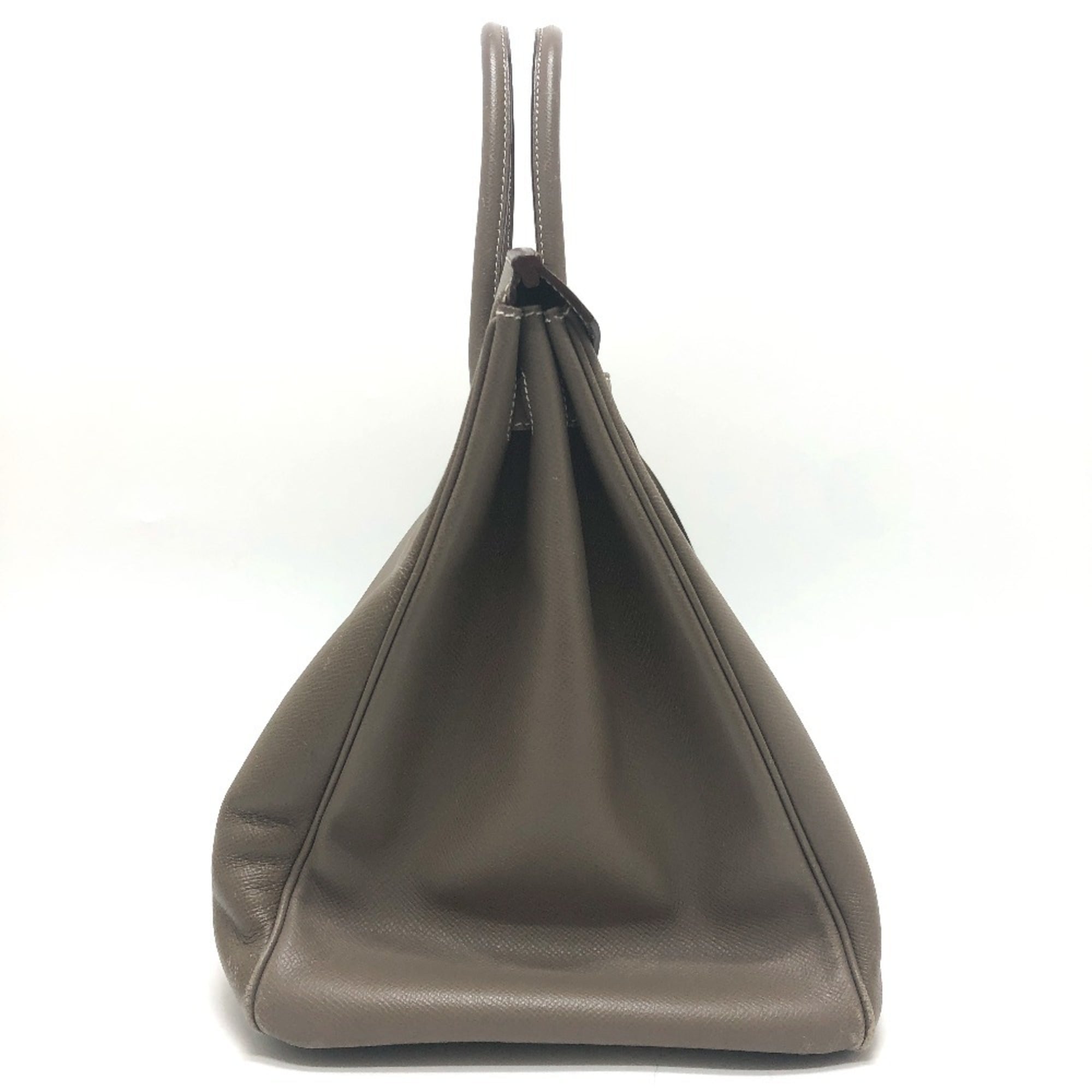 Hermes Brown Etoupe Gray Epsom Leather Handbag Tote Bag (Pre-Owned)