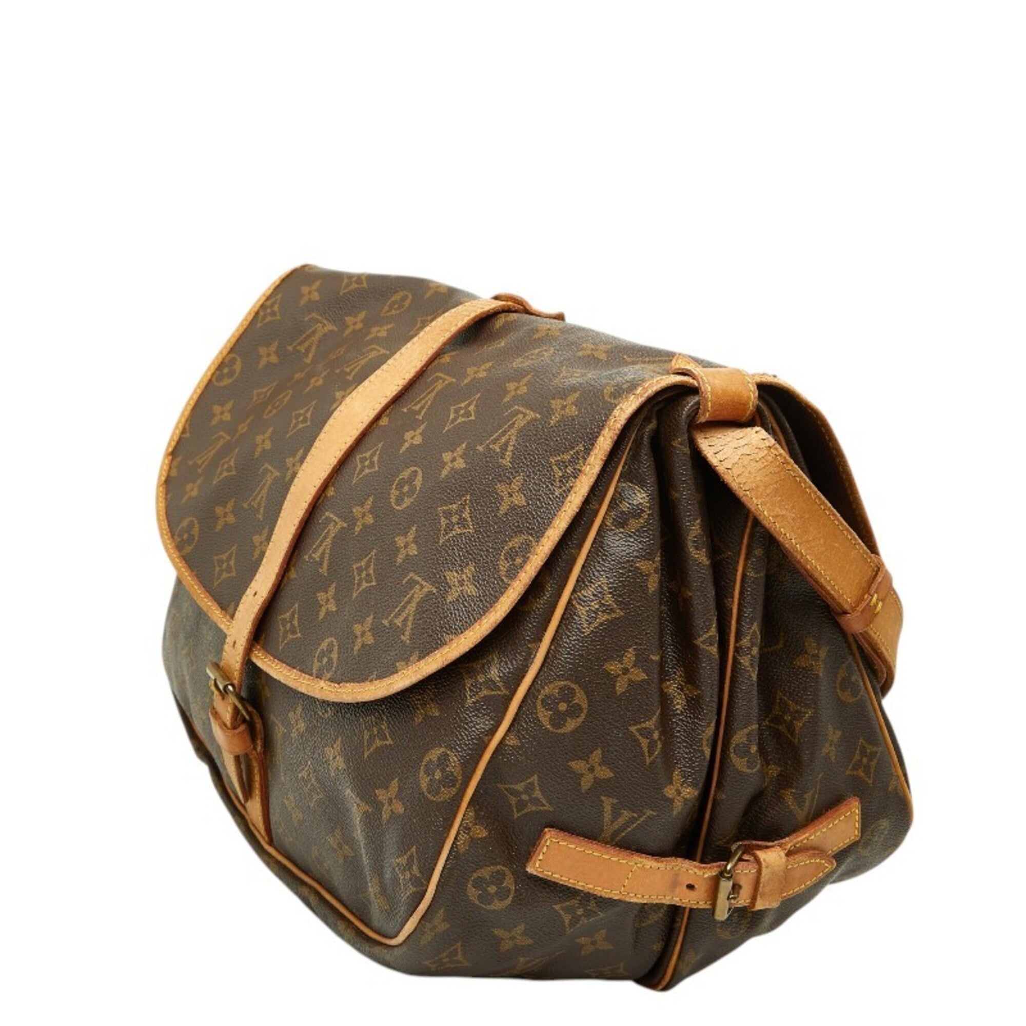 Louis Vuitton Brown Pvc Leather Shoulder Bag (Pre-Owned)