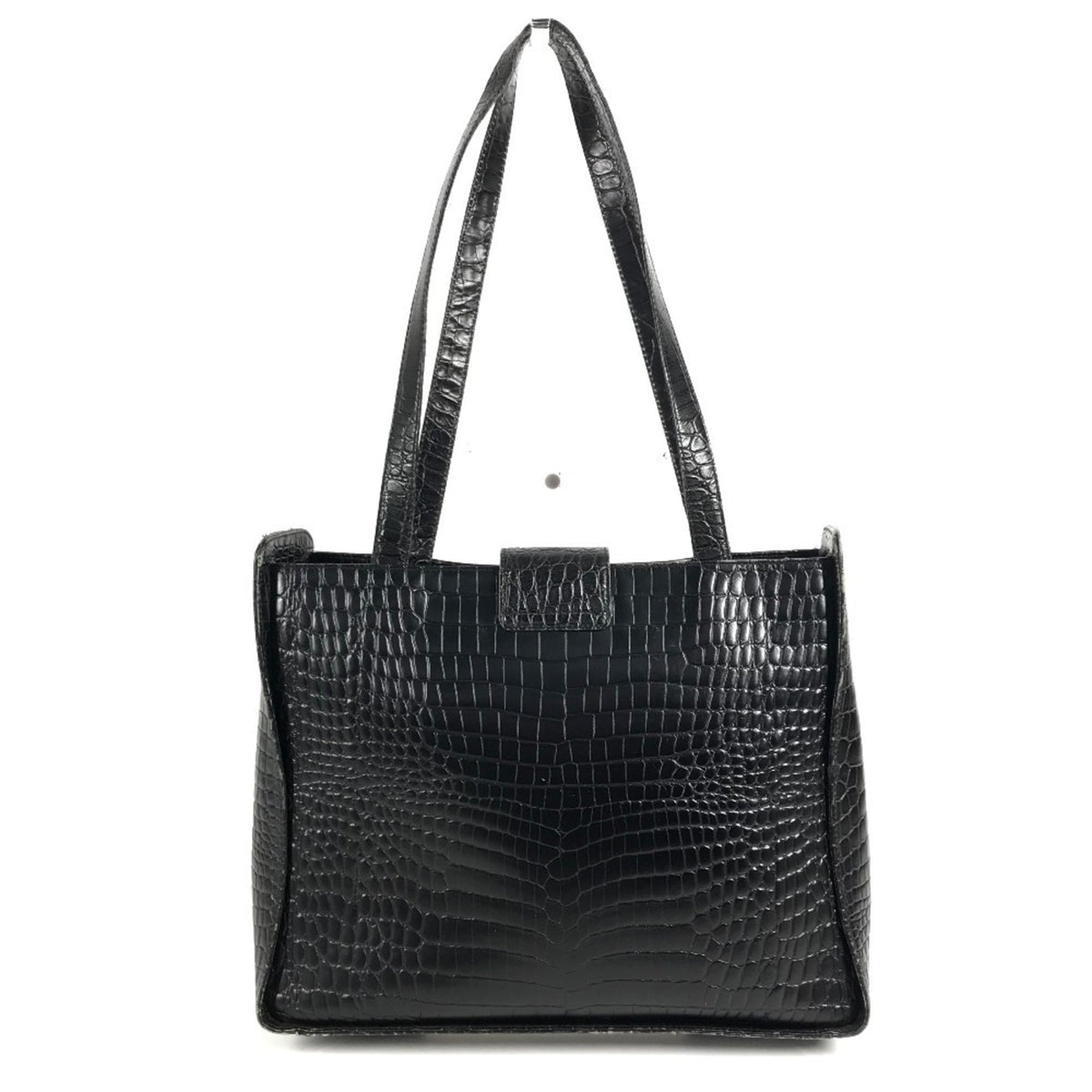 Salvatore Ferragamo Black Gold Leather Shoulder Bag Tote Bag (Pre-Owned)