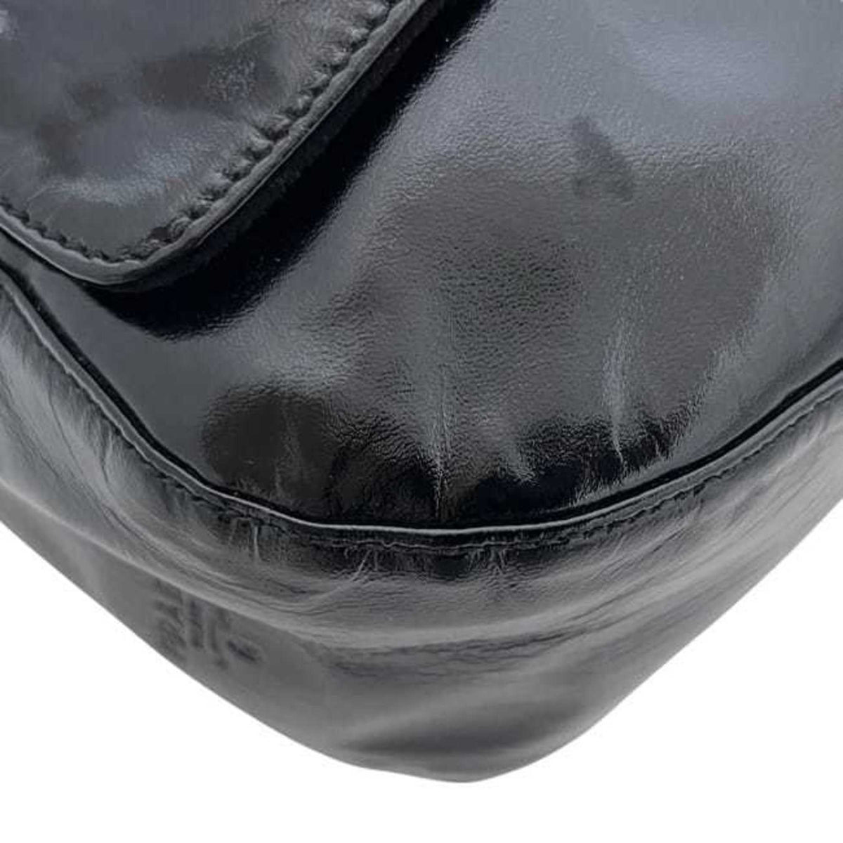 Prada Black Nero Patent Leather Handbag Tote Bag (Pre-Owned)