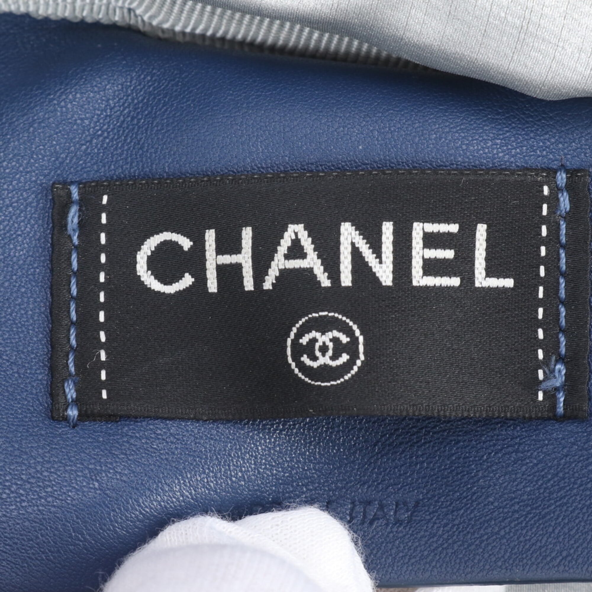 Chanel Blue Pink Nylon Backpack Handbag (Pre-Owned)