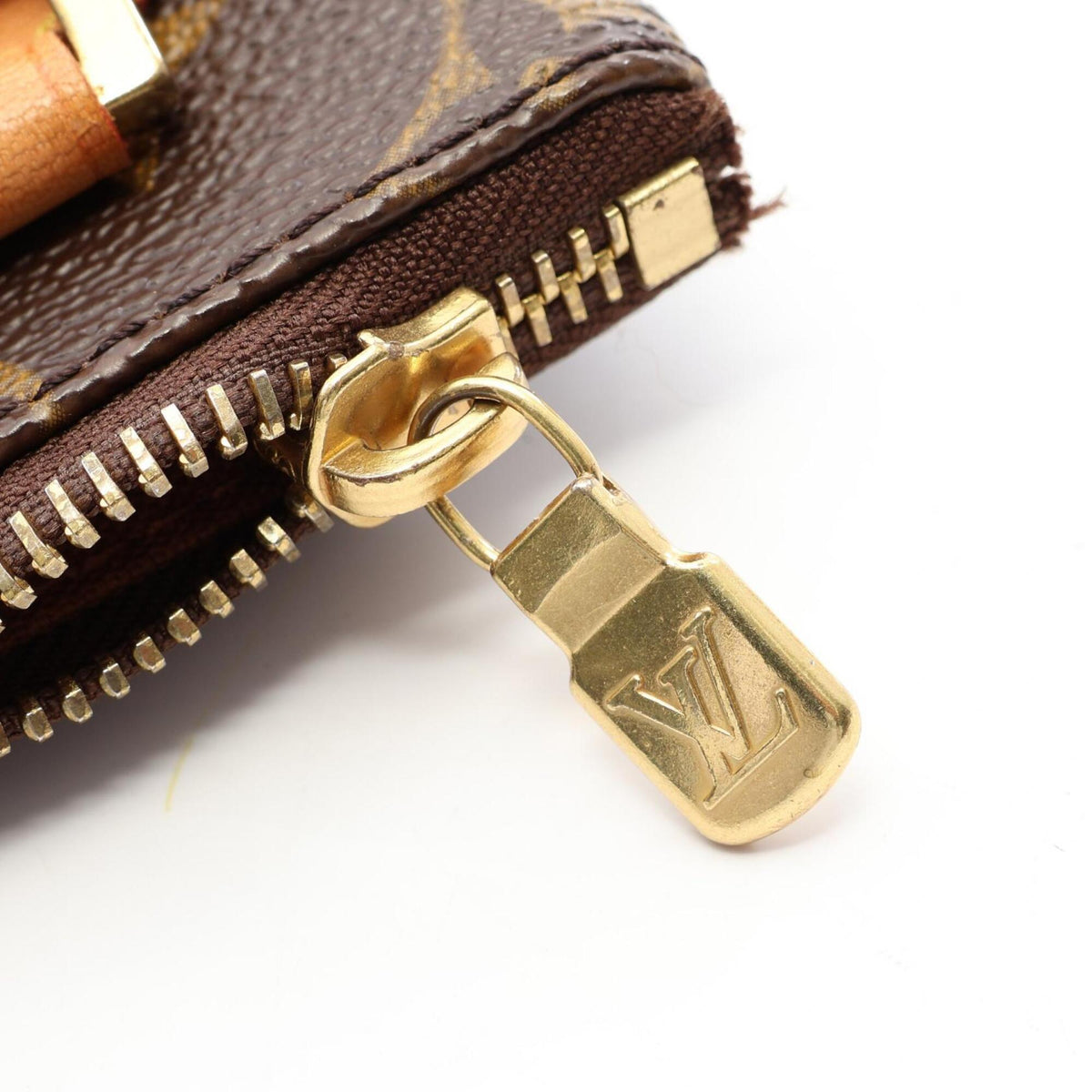 Louis Vuitton Brown Monogram Coated Canvas Leather Handbag Shoulder Bag (Pre-Owned)