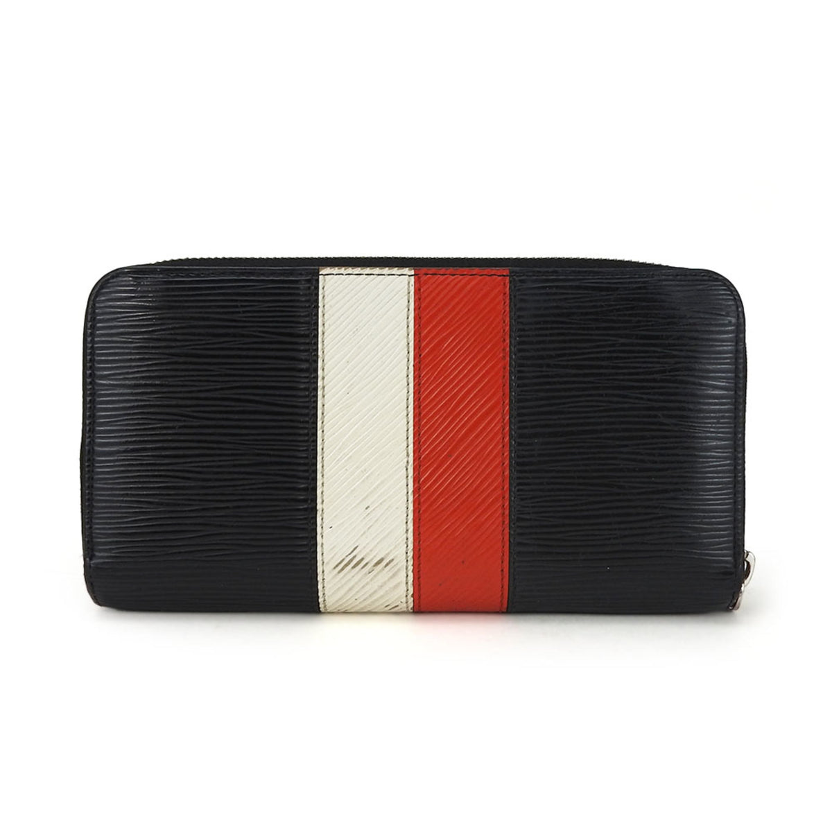 Louis Vuitton Black Red Color White Epi Leather Long Wallet (Bi-Fold) (Pre-Owned)