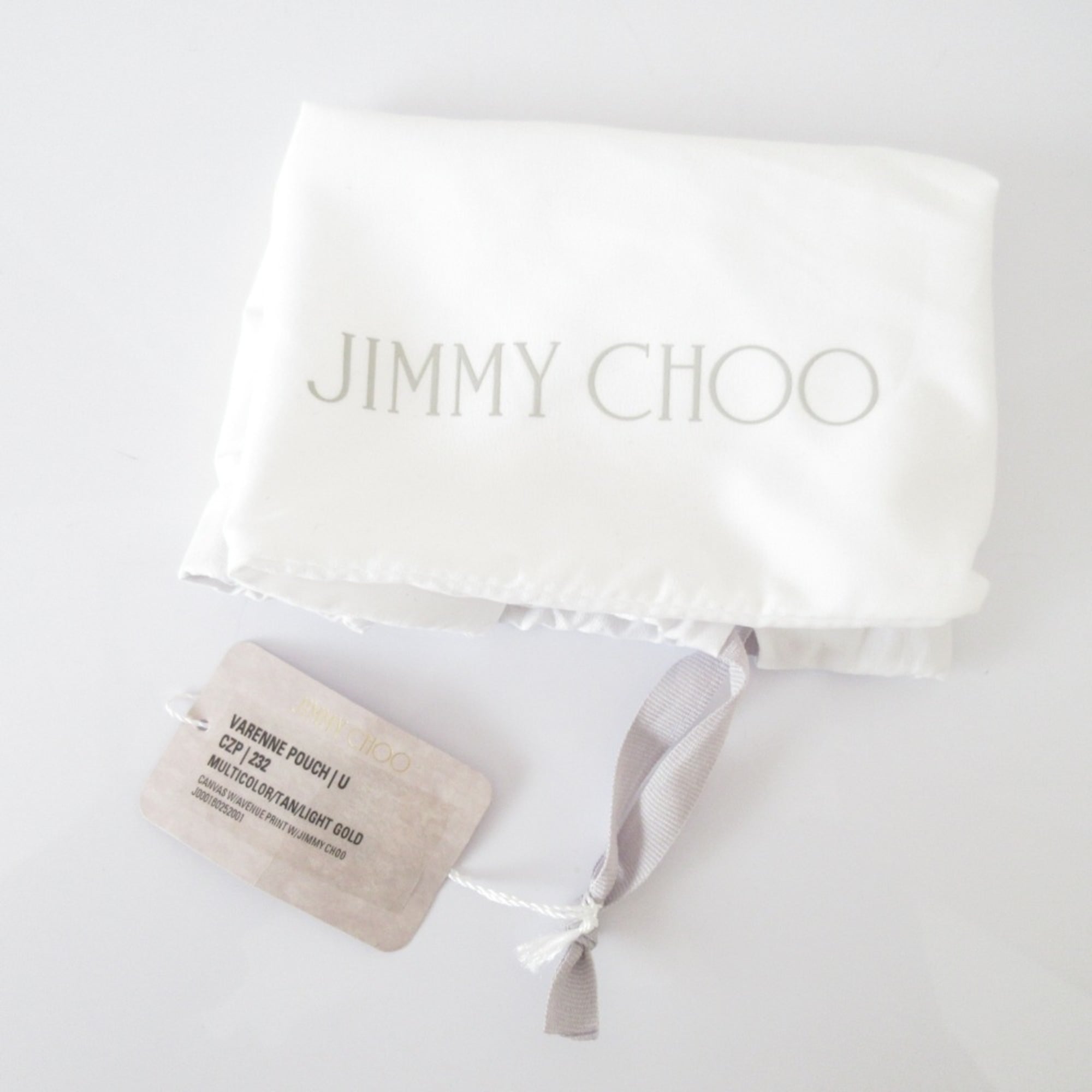 Jimmy Choo Multi-Color Canvas Clutch Bag Handbag Pouch (Pre-Owned)