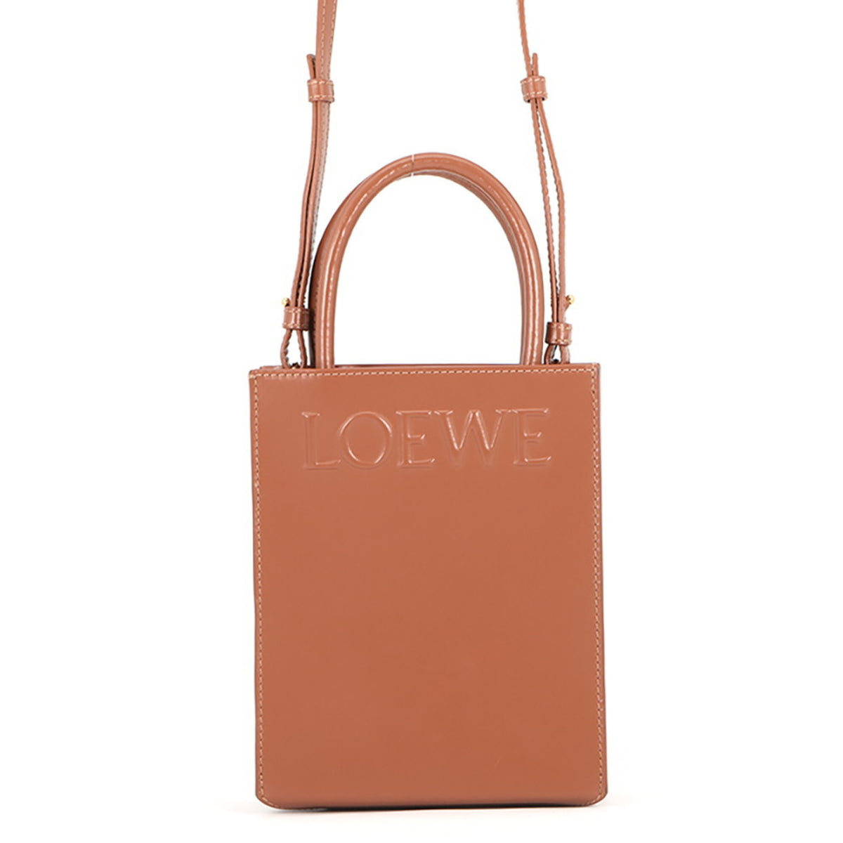 Loewe Brown Leather Handbag Shoulder Bag (Pre-Owned)