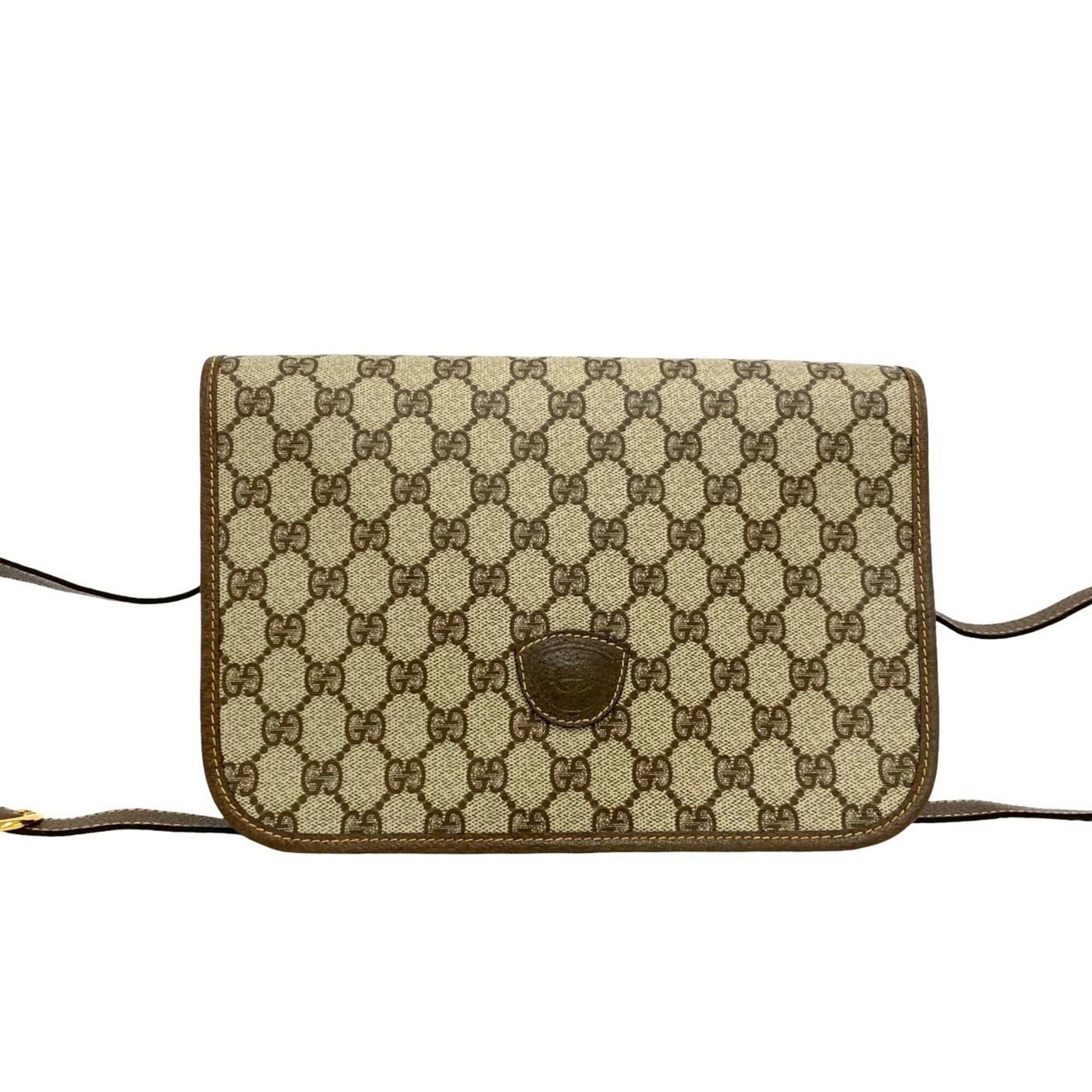 Gucci Brown Pvc Leather Pochette Shoulder Bag (Pre-Owned)