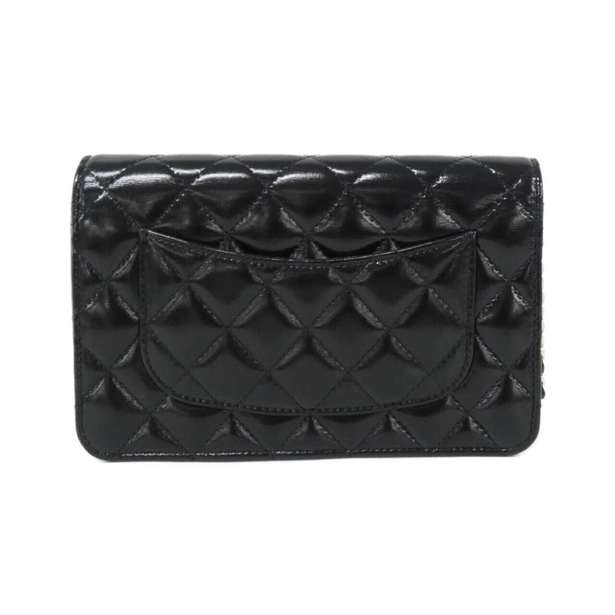 Chanel Black Leather Chain/Shoulder Wallet (Pre-Owned)