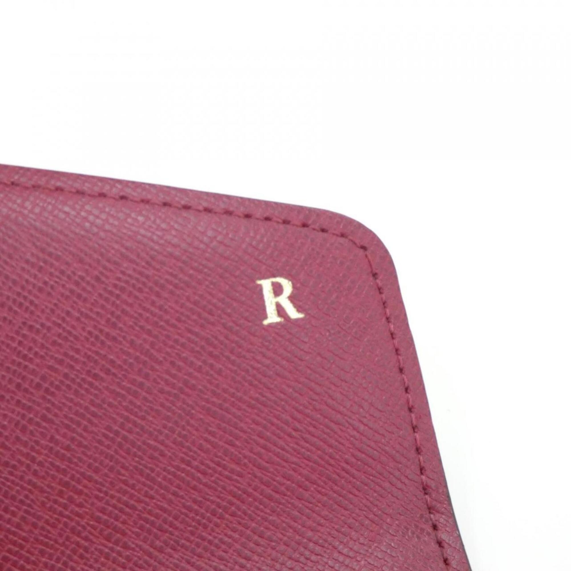 Louis Vuitton Fuchsia Marron Coated Canvas Long Wallet (Bi-Fold) (Pre-Owned)