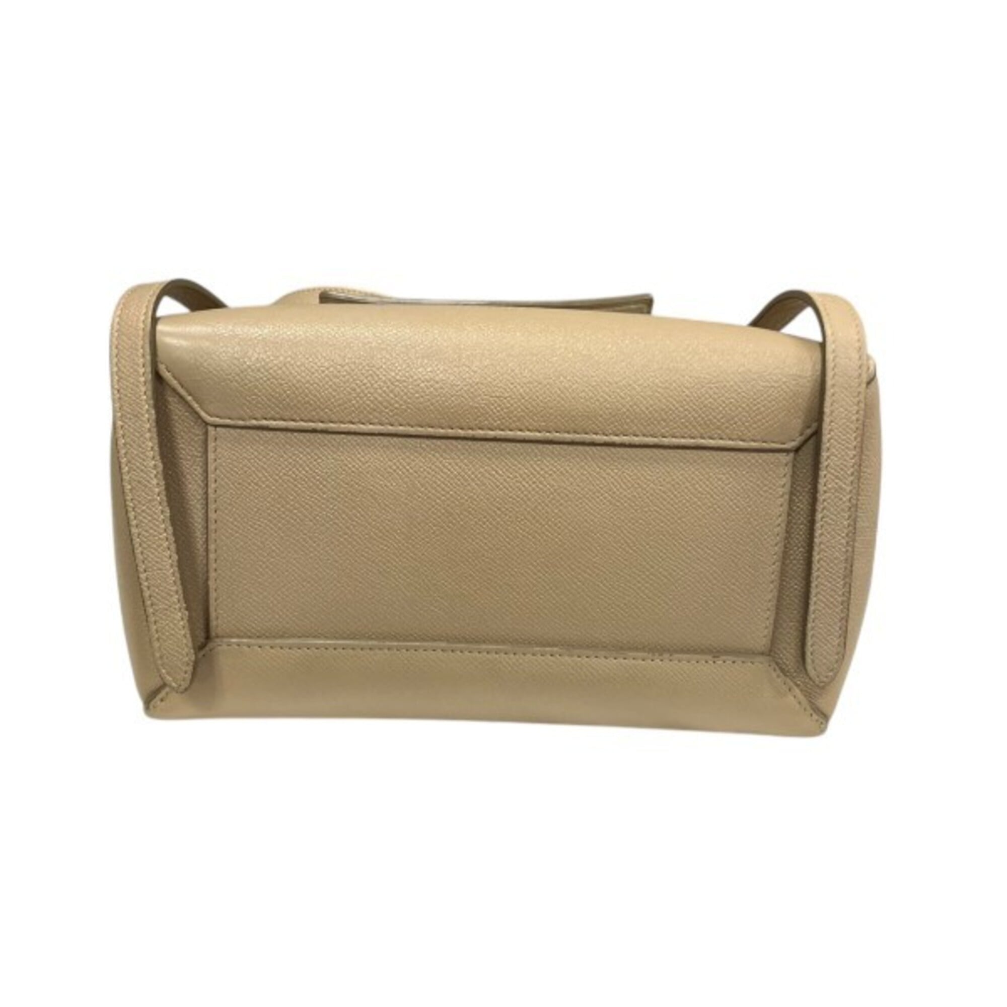 Celine Beige Leather Handbag Shoulder Bag (Pre-Owned)