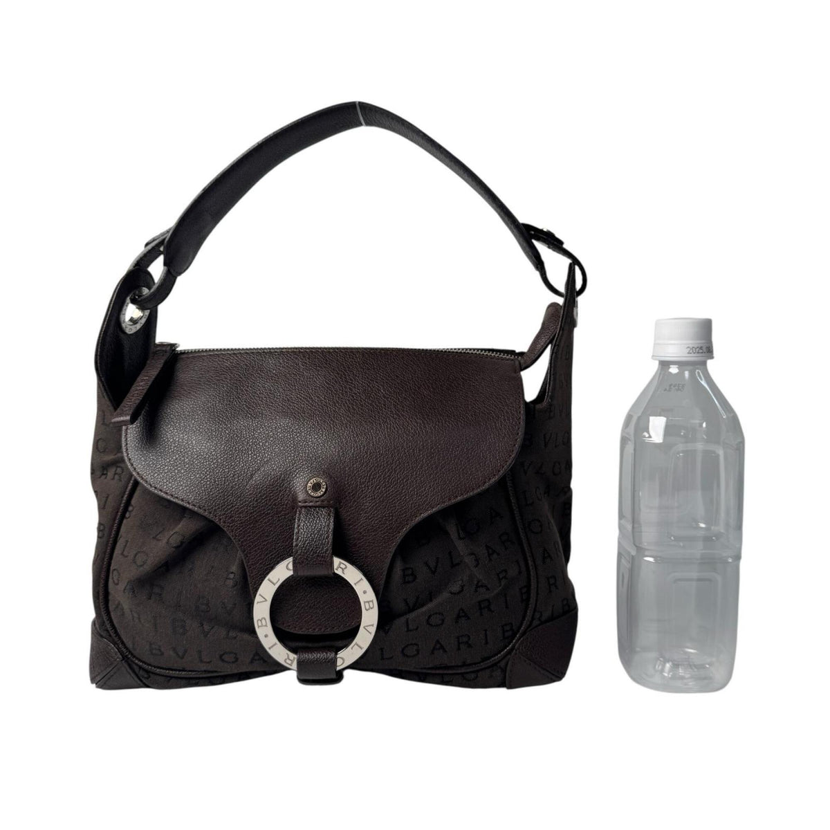 Bvlgari Brown Canvas Leather Shoulder Bag (Pre-Owned)