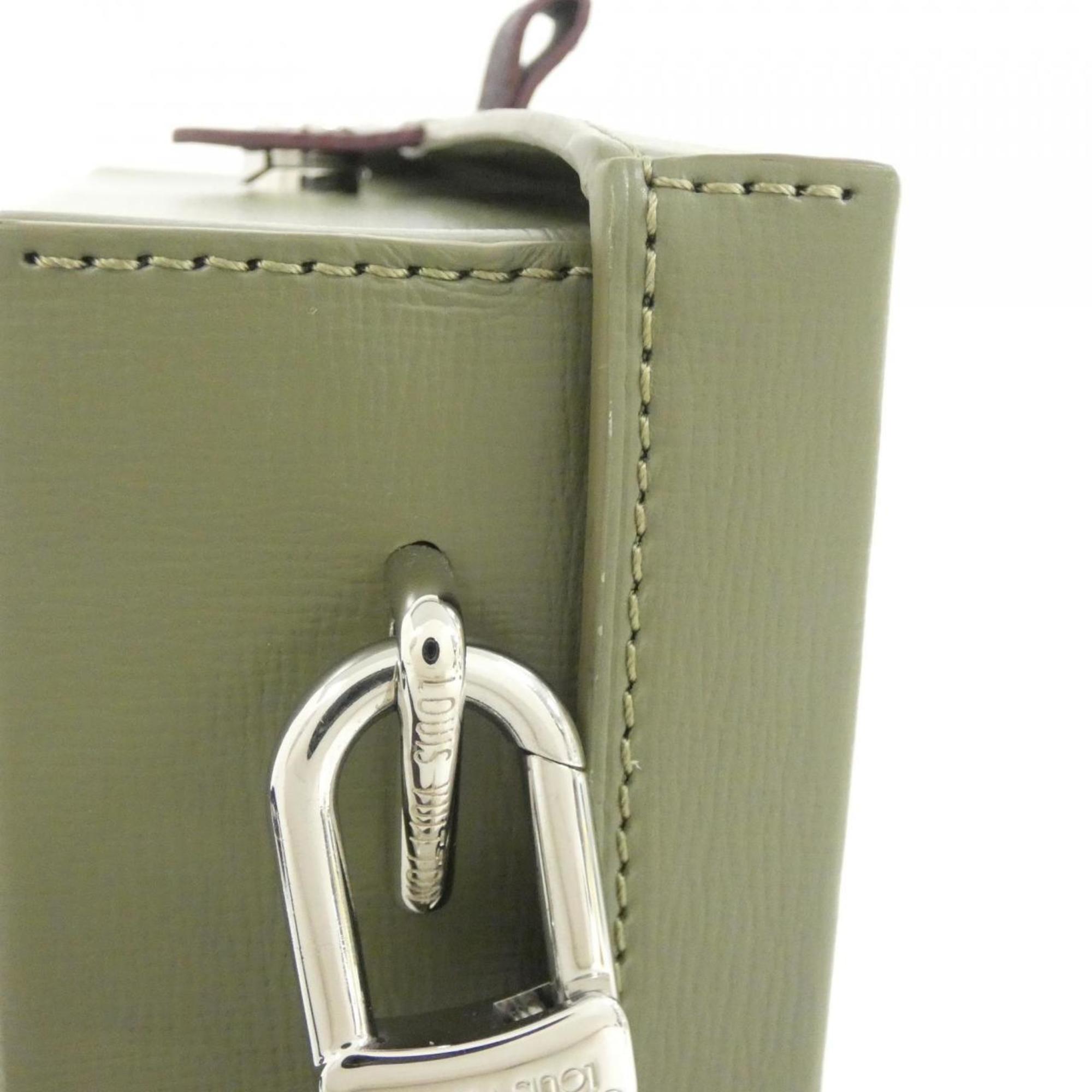 Louis Vuitton Khaki Leather Handbag (Pre-Owned)