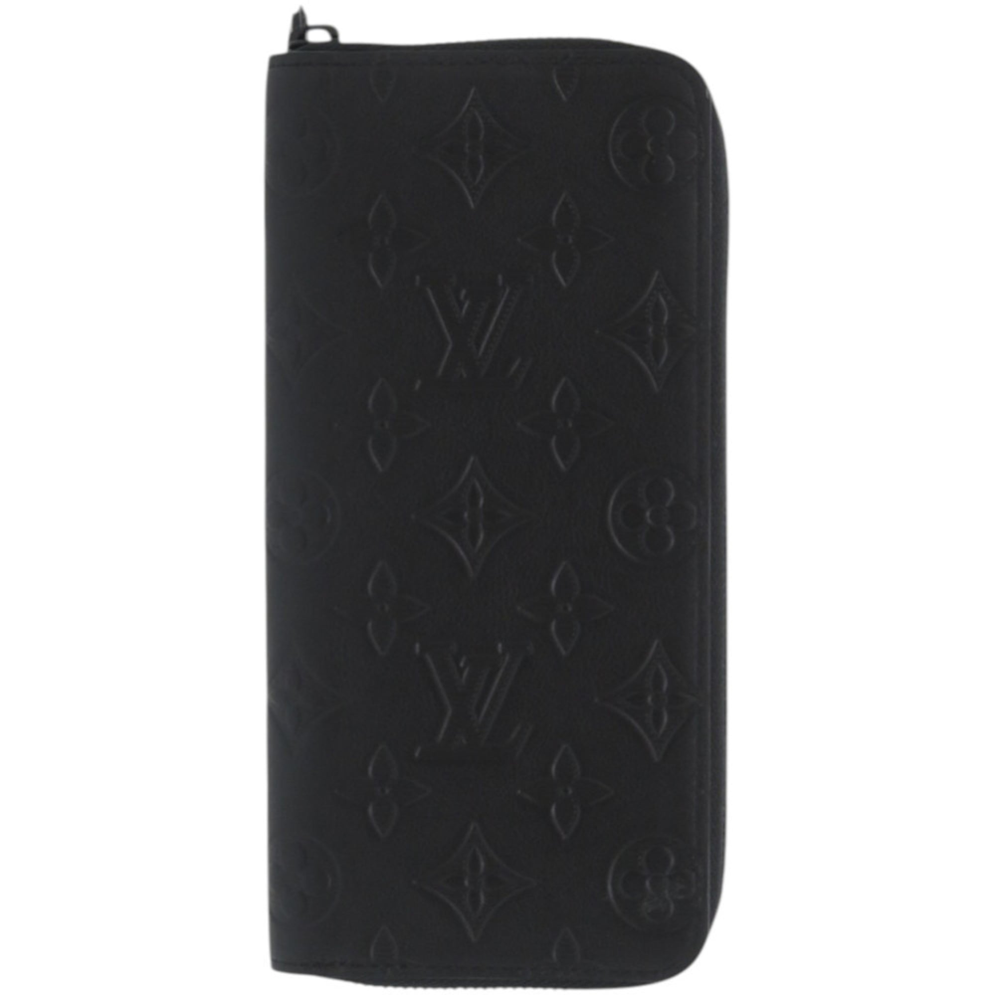 Louis Vuitton Black Leather Long Wallet (Bi-Fold) (Pre-Owned)