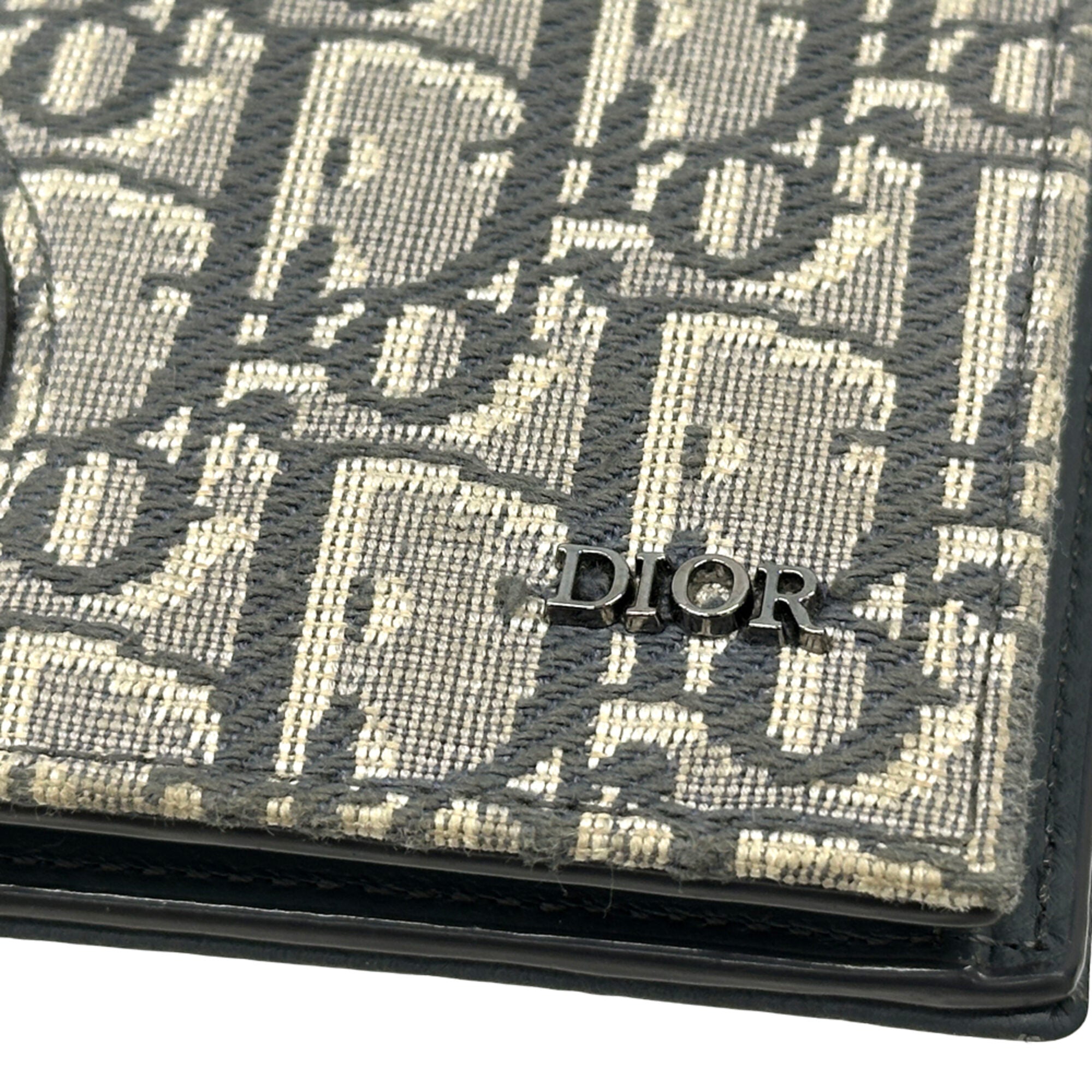 Christian Dior Gray Leather Wallet (Bi-Fold) (Pre-Owned)