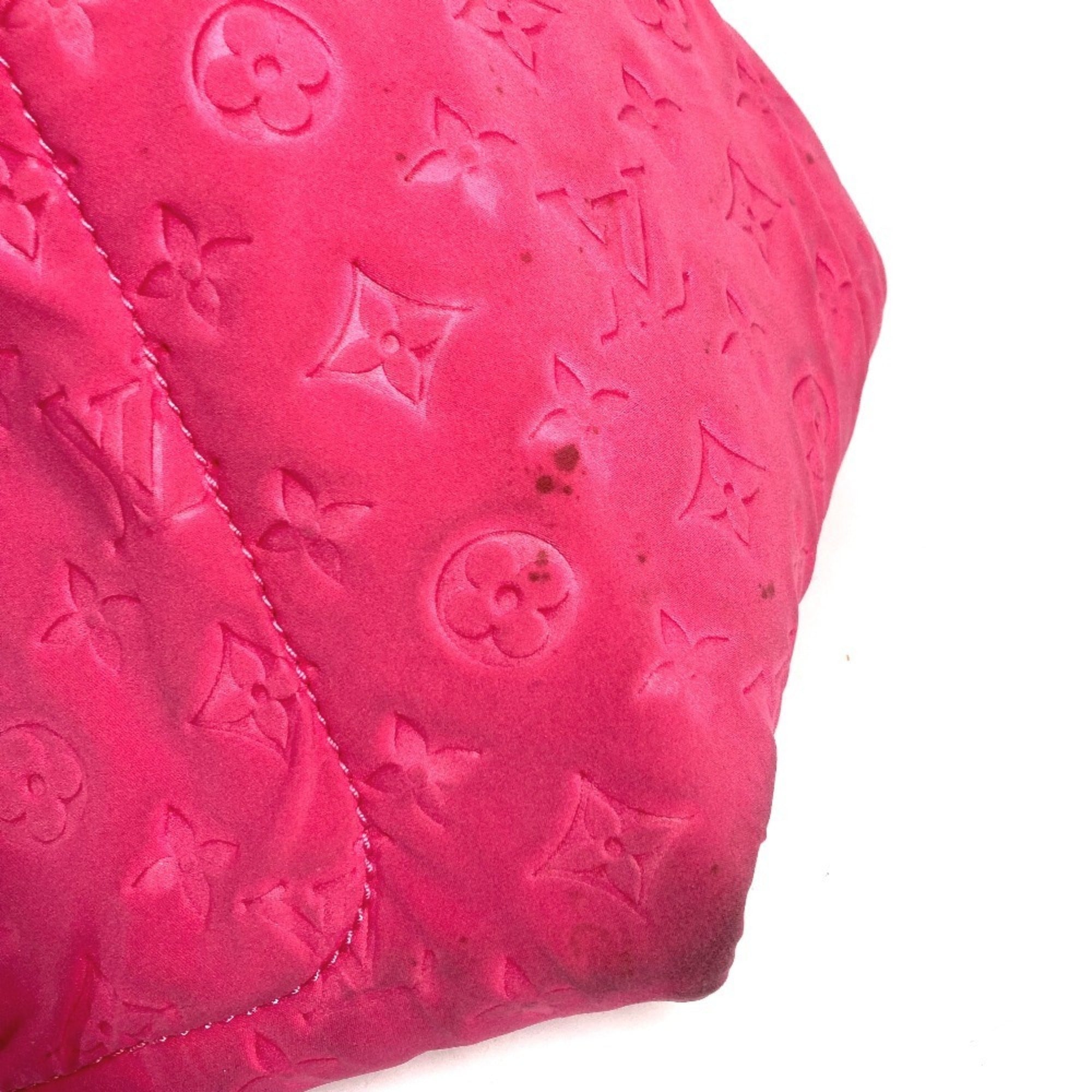 Louis Vuitton Black Pink Microfiber Shoulder Bag Tote Bag (Pre-Owned)