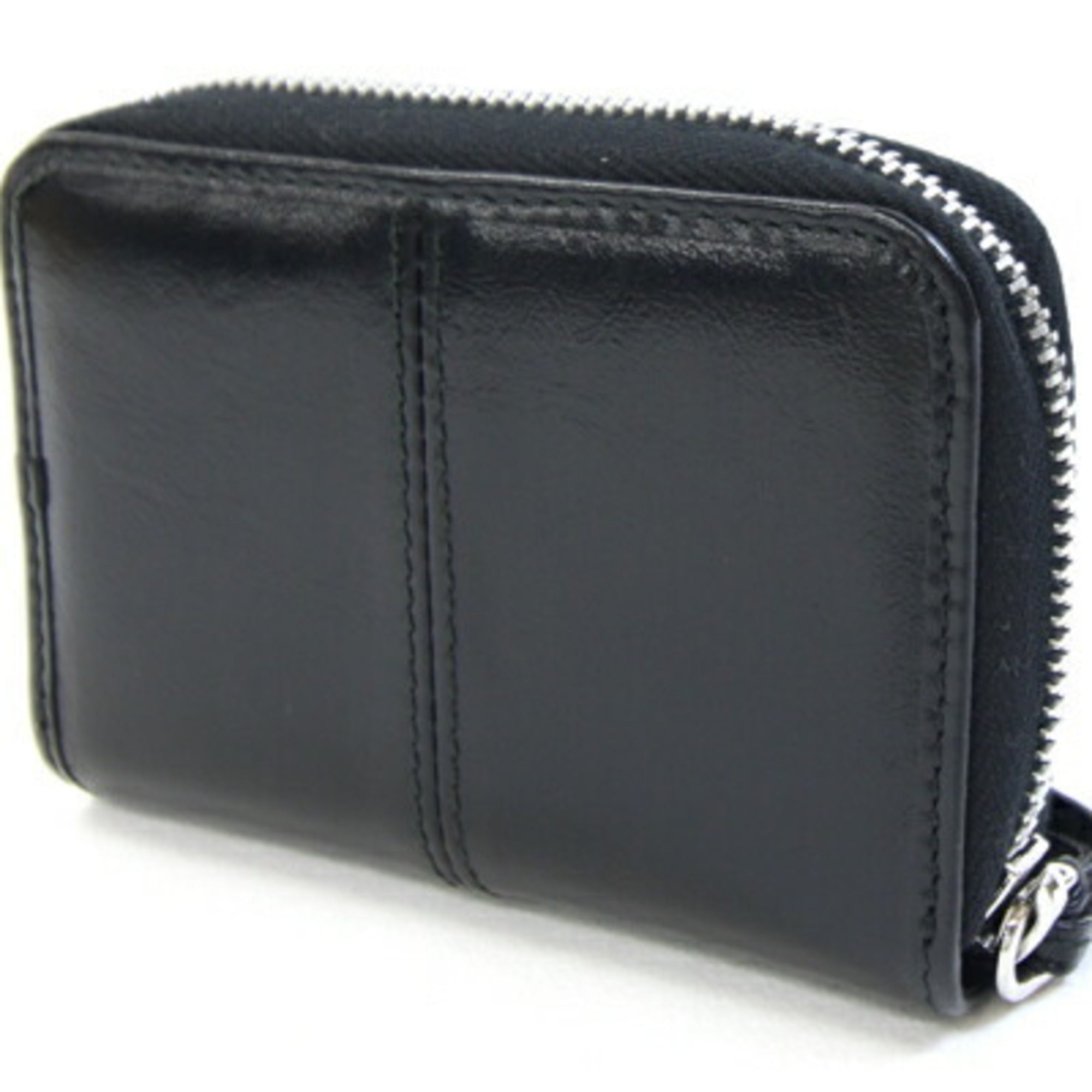 Prada Black Leather Coin Purse/Coin Case (Pre-Owned)