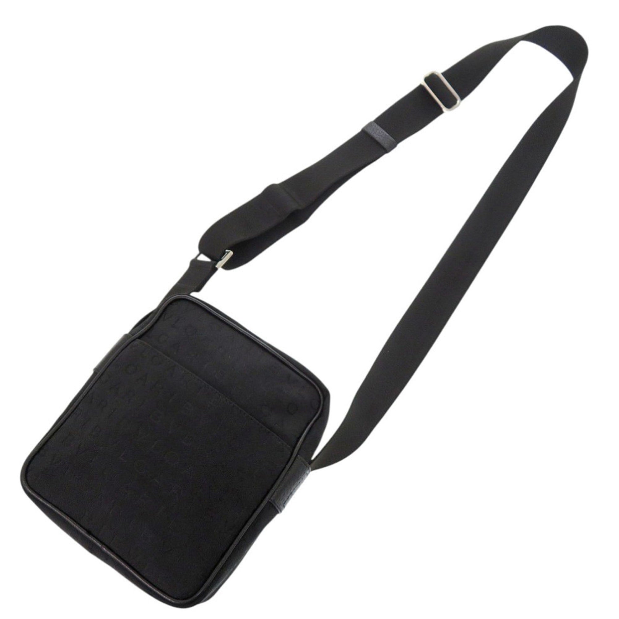 Bvlgari Black Canvas Leather Shoulder Bag (Pre-Owned)
