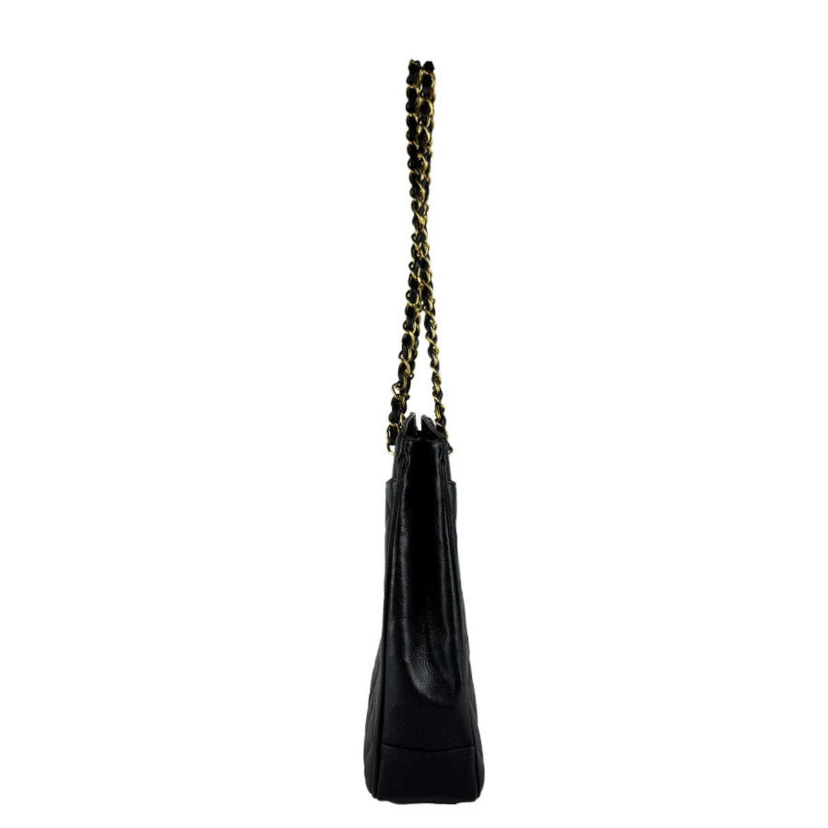 Chanel Black Grained Calfskin Shoulder Bag (Pre-Owned)