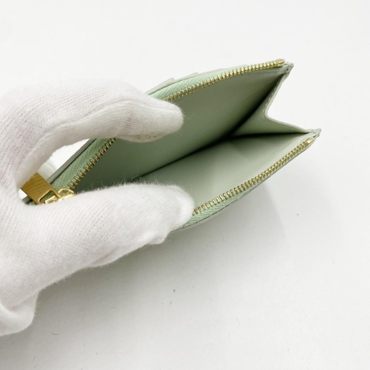 Celine Green Light Green Leather Coin Purse/Coin Case (Pre-Owned)