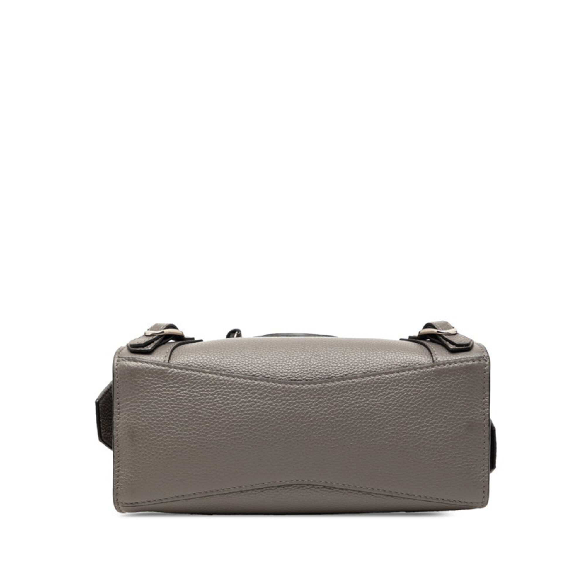 Balenciaga Gray Leather Handbag Shoulder Bag (Pre-Owned)