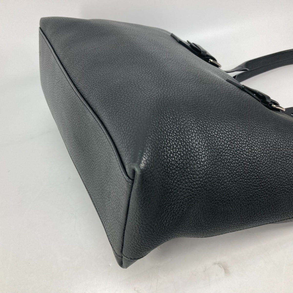 Louis Vuitton Black Noir Leather Shoulder Bag Tote Bag (Pre-Owned)