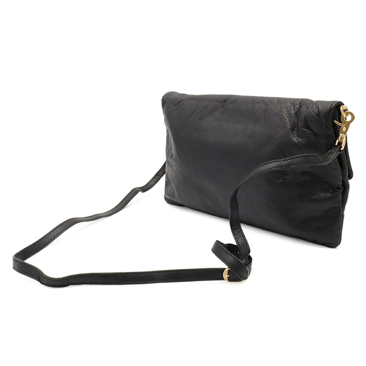 Balenciaga Black Leather Clutch Bag Shoulder Bag (Pre-Owned)