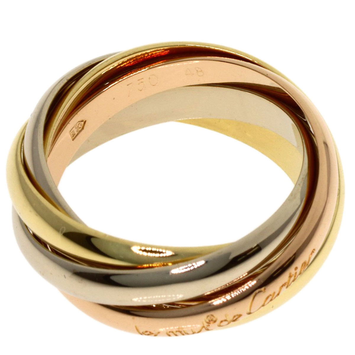 Cartier Trinity Yellow Gold (18K) Pink Gold (18K) White Gold (18K) Band Ring (Pre-Owned)