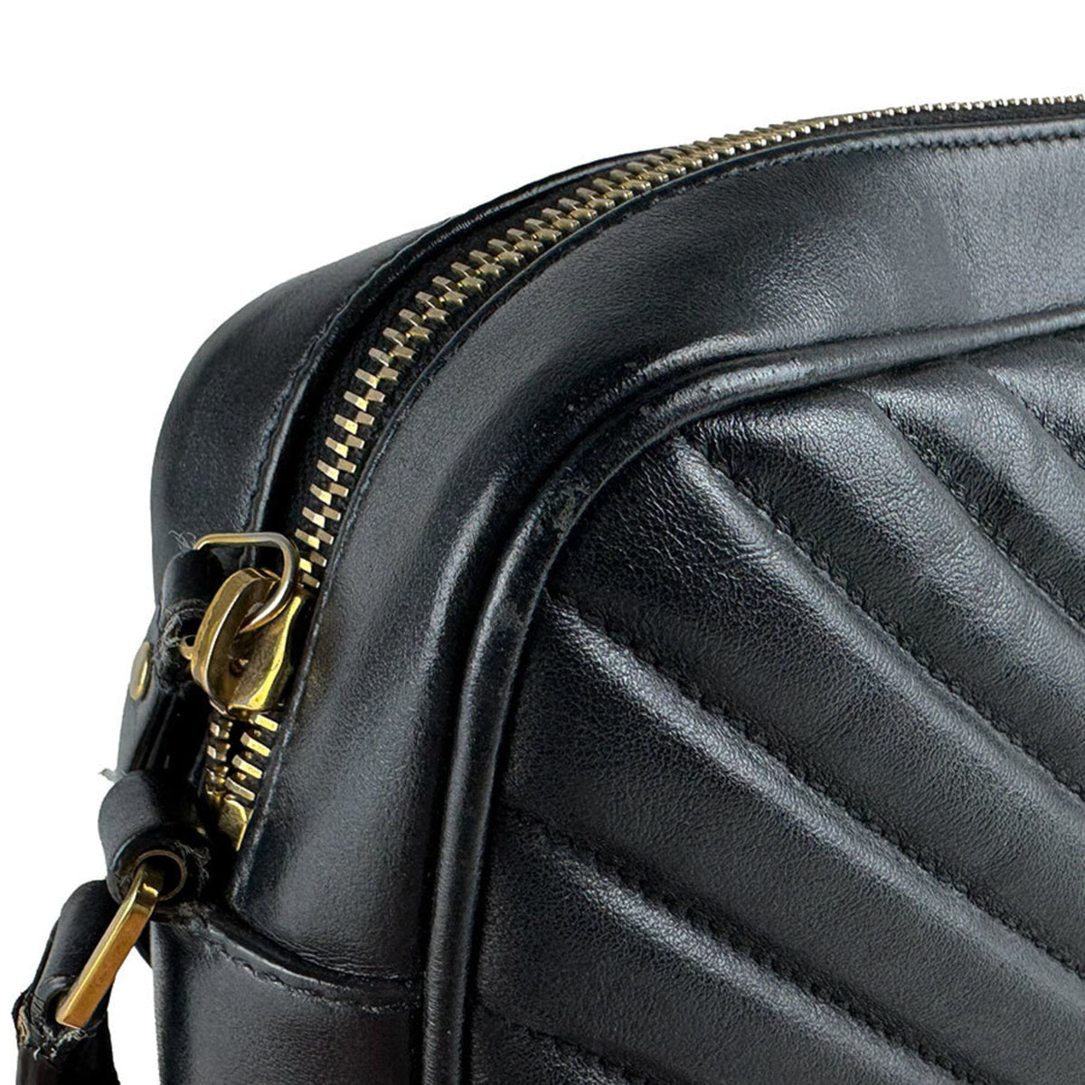 Saint Laurent Black Leather Shoulder Bag (Pre-Owned)