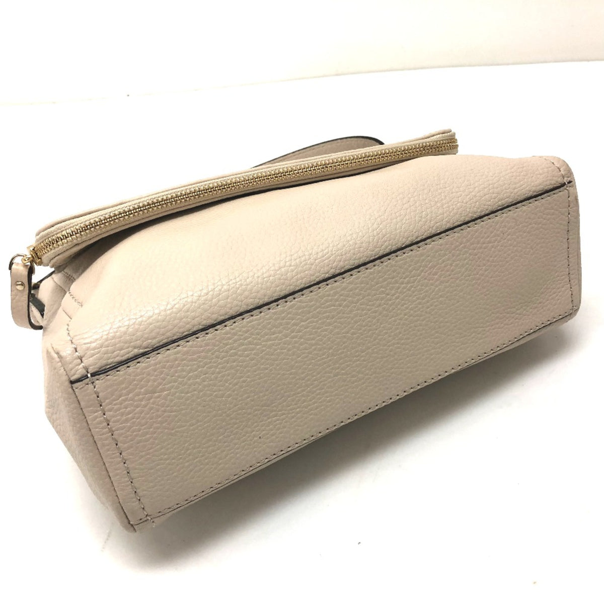 Kate Spade Beige Leather Shoulder Bag (Pre-Owned)