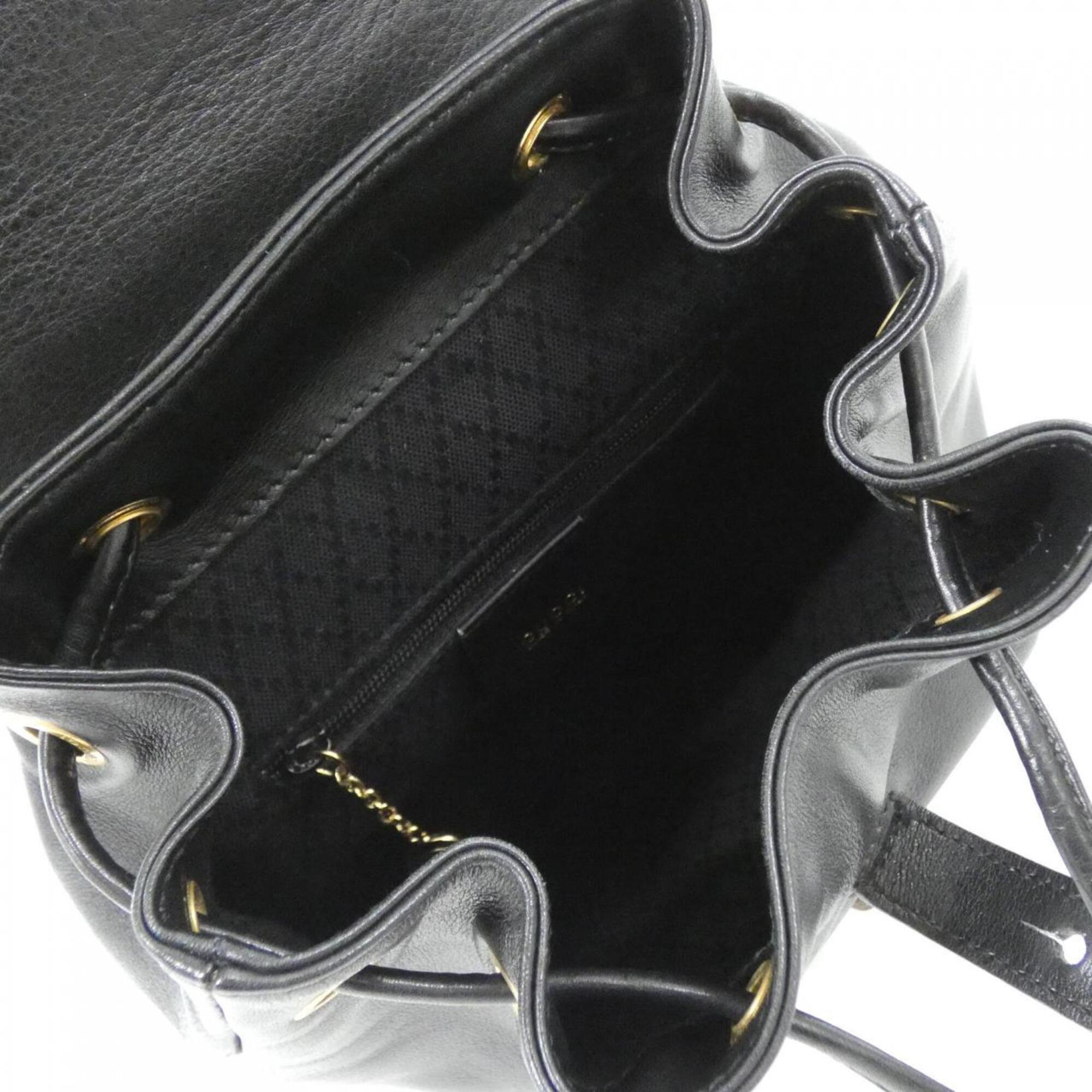 Gucci Black Leather Backpack (Pre-Owned)