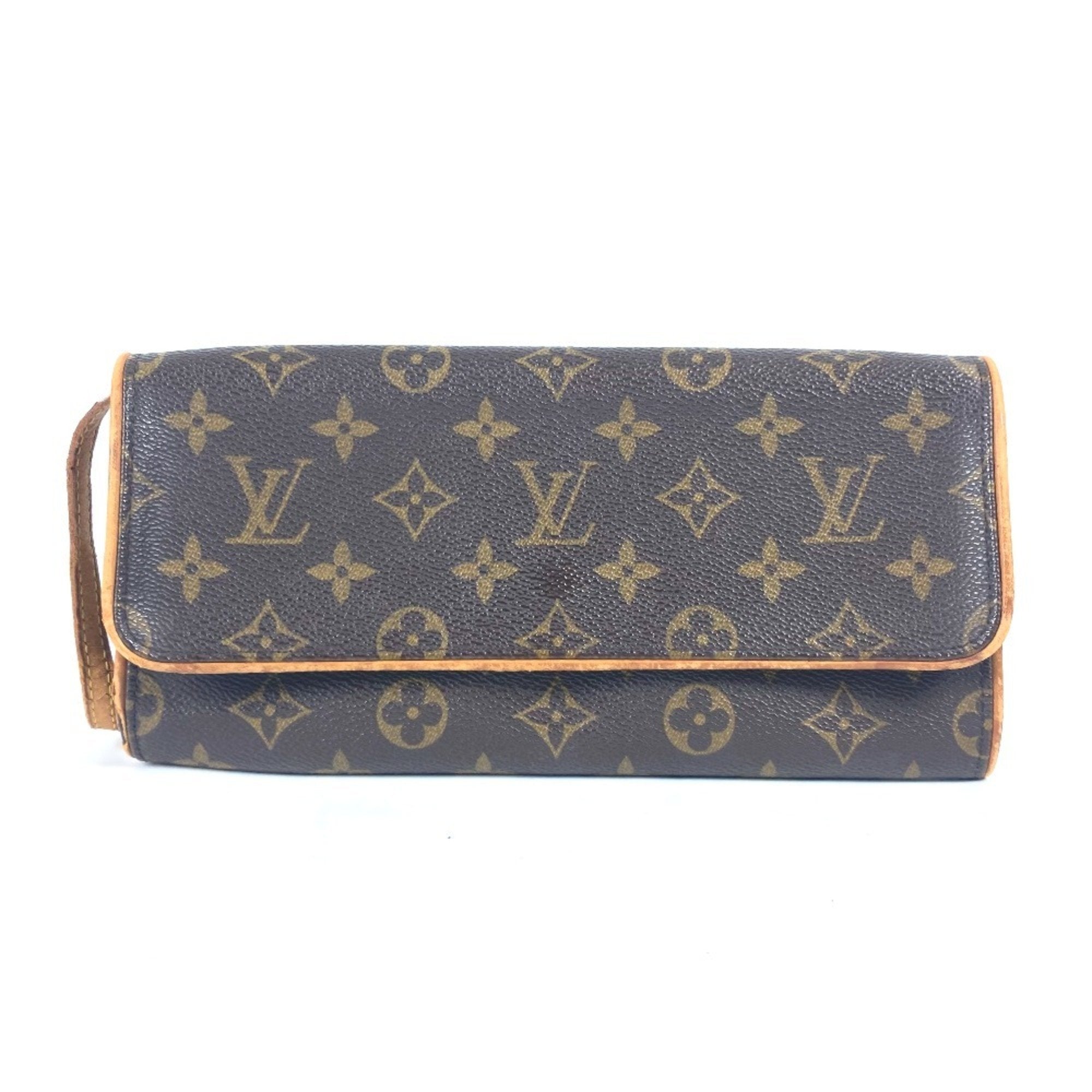 Louis Vuitton Brown Monogram Monogram Clutch Bag Pochette Shoulder Bag (Pre-Owned)
