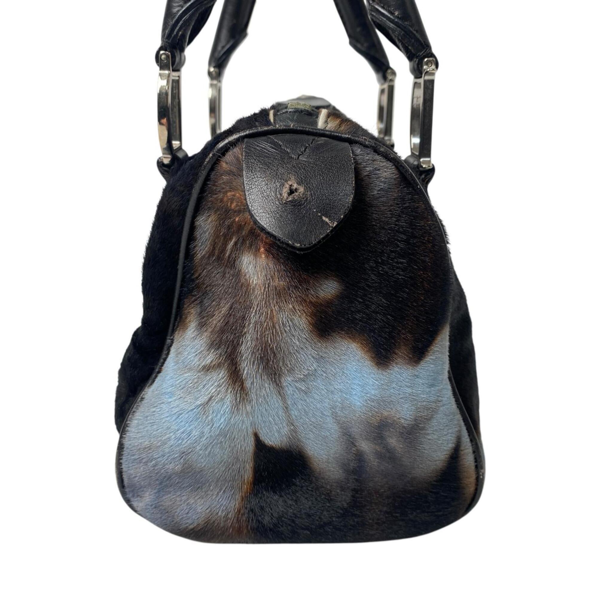 Christian Dior Multi-Color Leather Boston Bag Handbag (Pre-Owned)