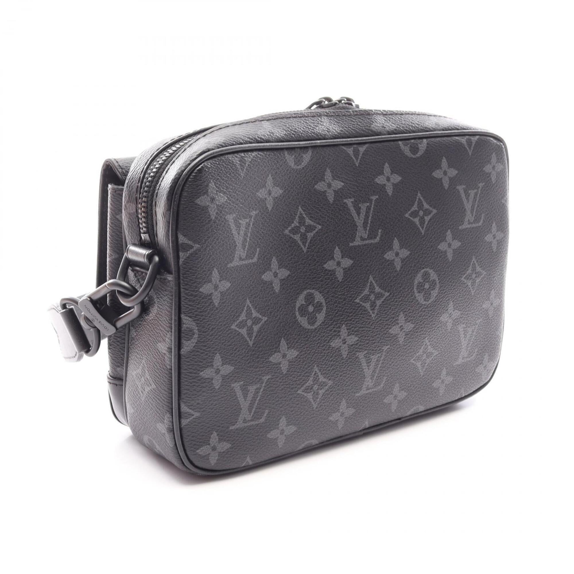 Louis Vuitton Black Pvc Leather Handbag Shoulder Bag (Pre-Owned)