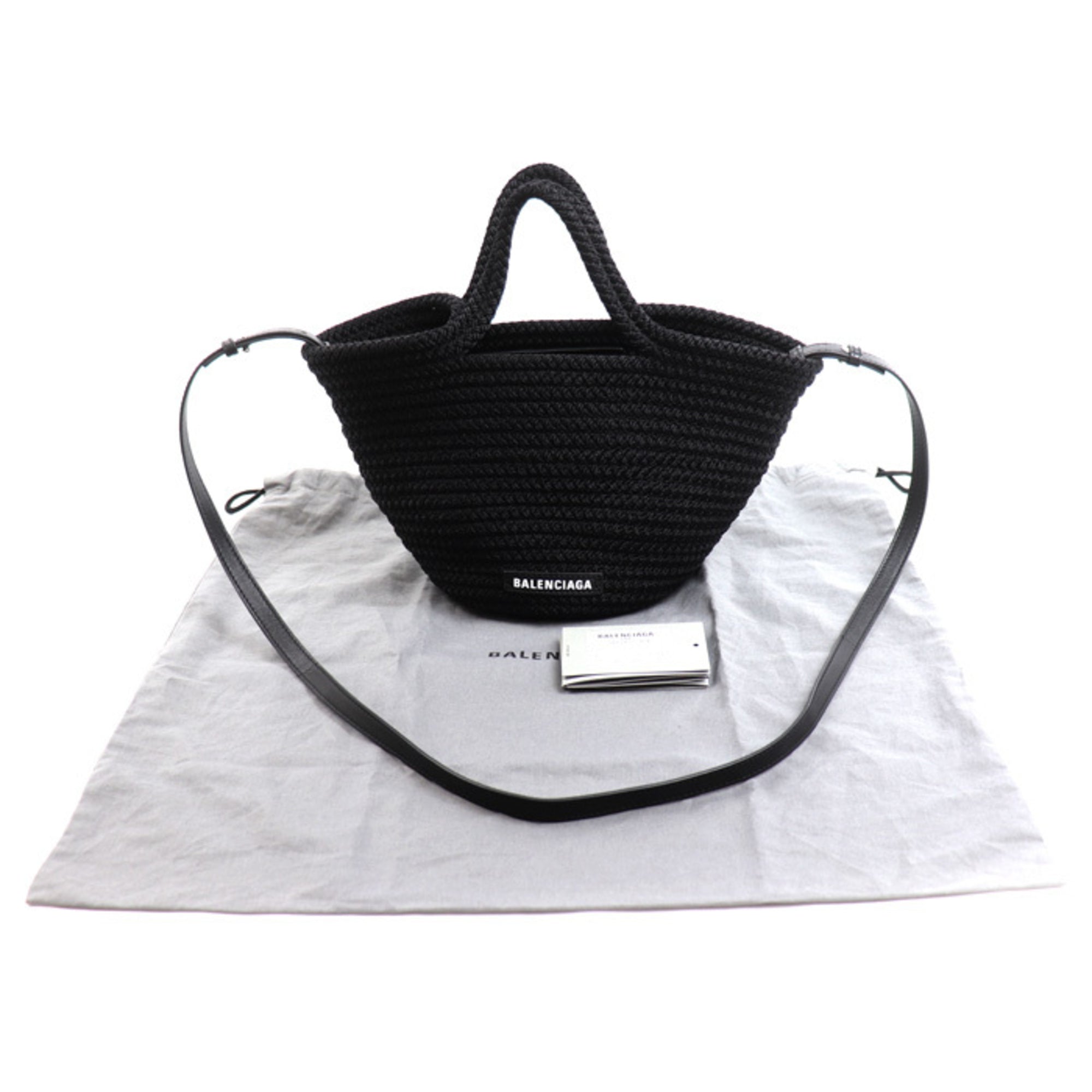 Balenciaga Black Nylon Leather Shoulder Bag (Pre-Owned)