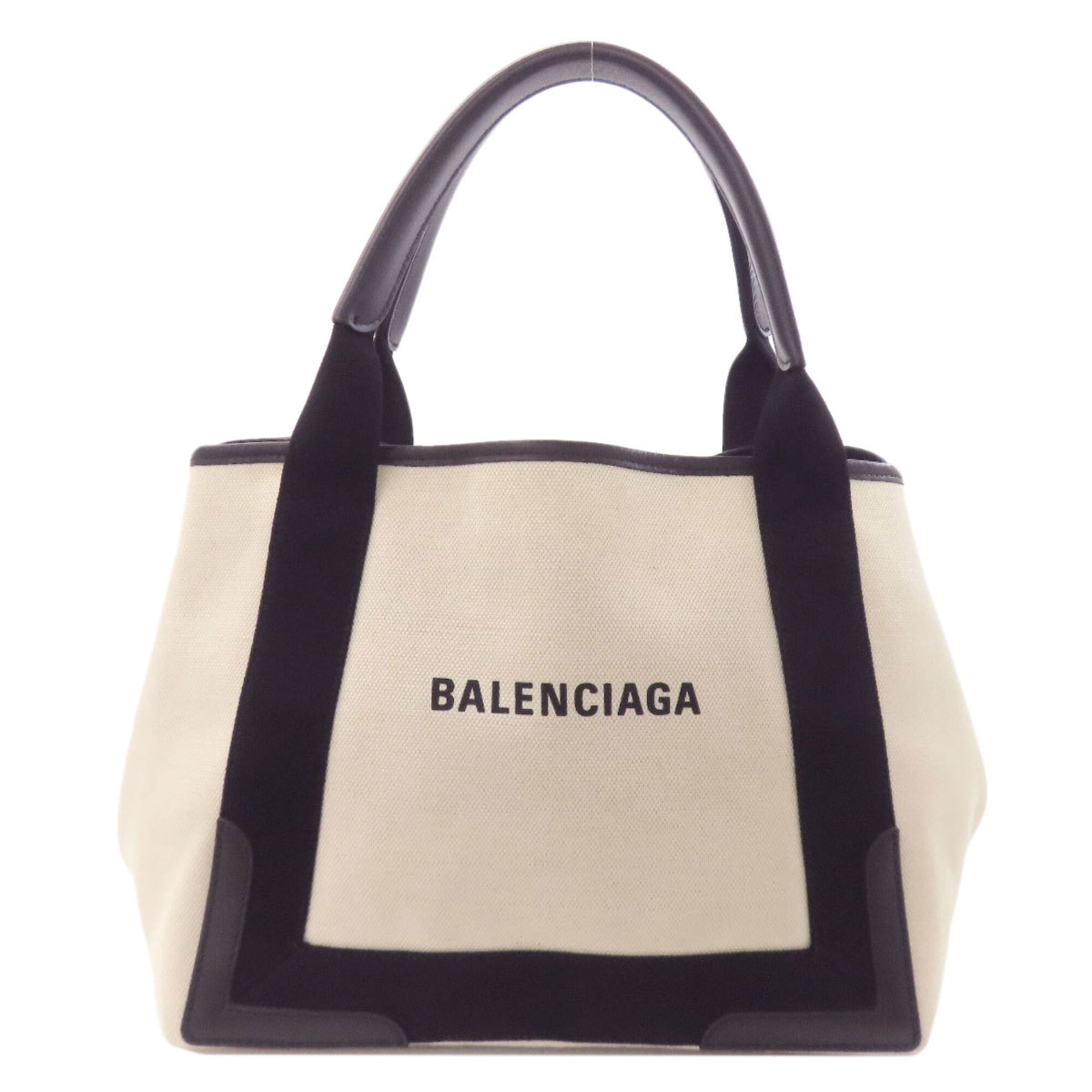 Balenciaga Black White Canvas Handbag Pouch (Pre-Owned)