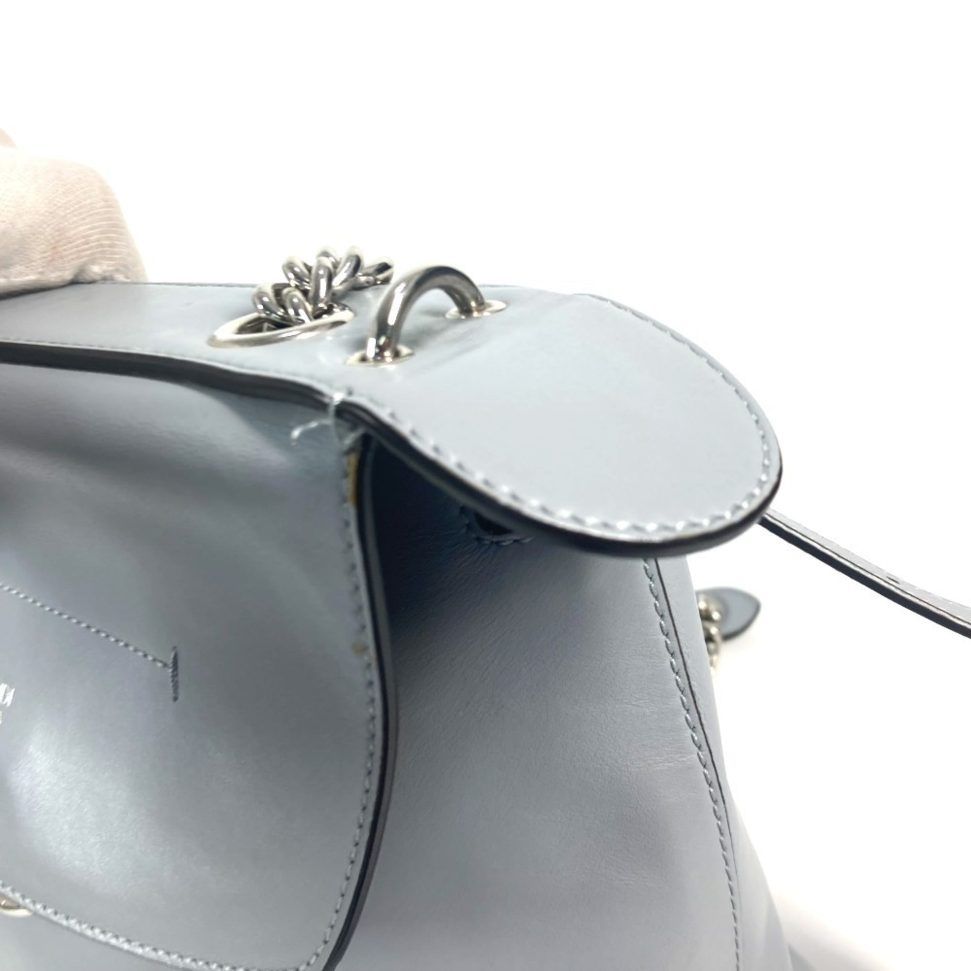 Fendi Blue Leather Backpack (Pre-Owned)