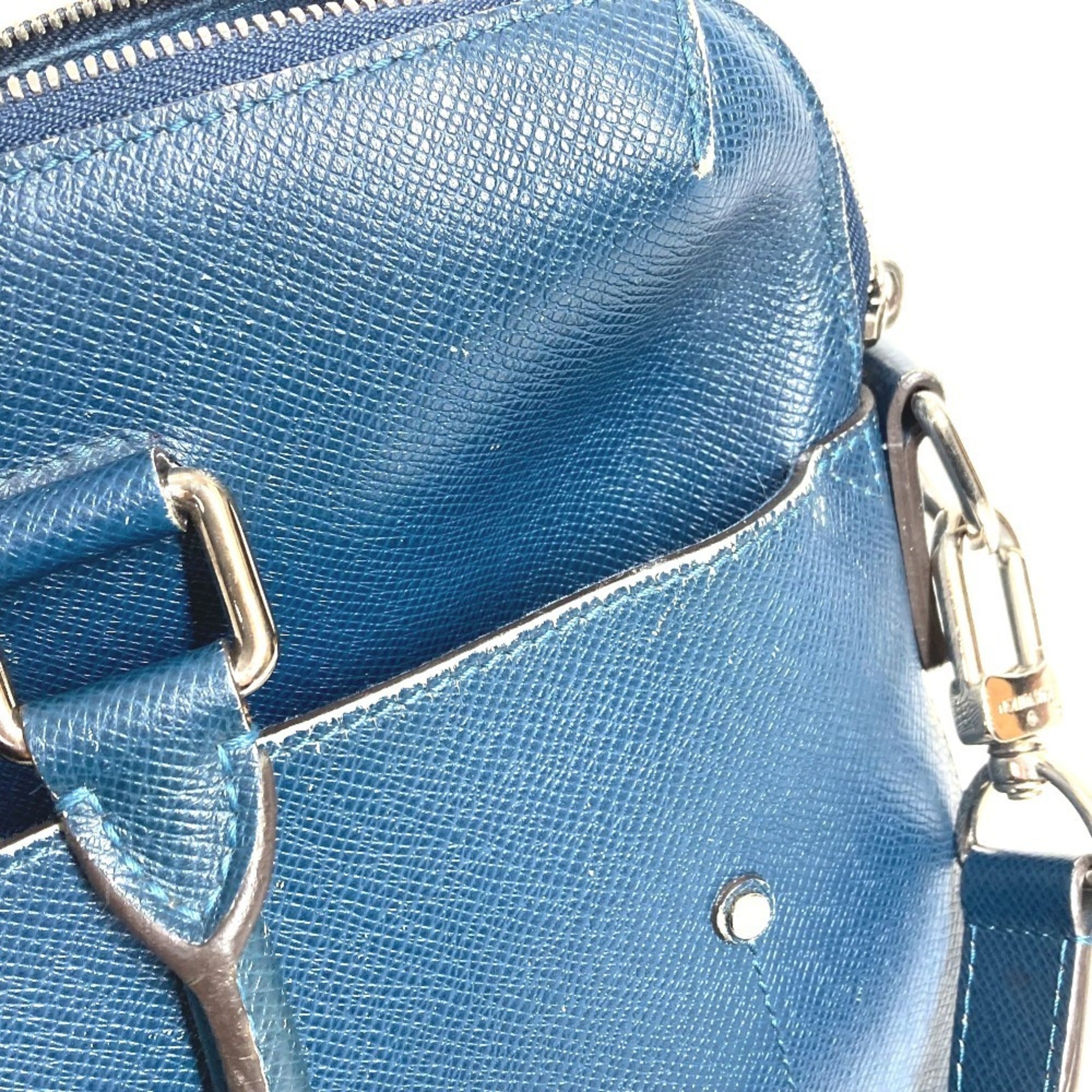 Louis Vuitton Blue Ocean Taiga Leather Shoulder Bag Tote Bag (Pre-Owned)