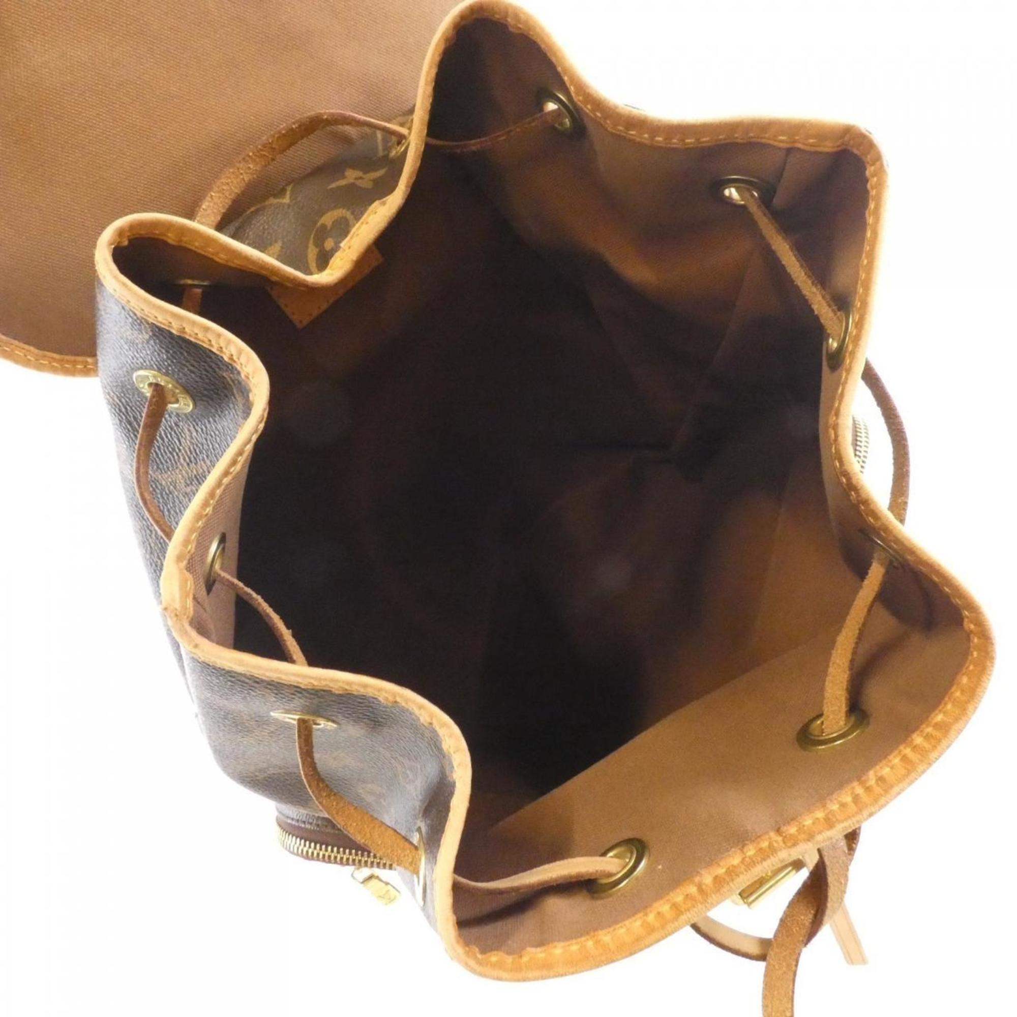 Louis Vuitton Monogram Marron Coated Canvas Backpack (Pre-Owned)