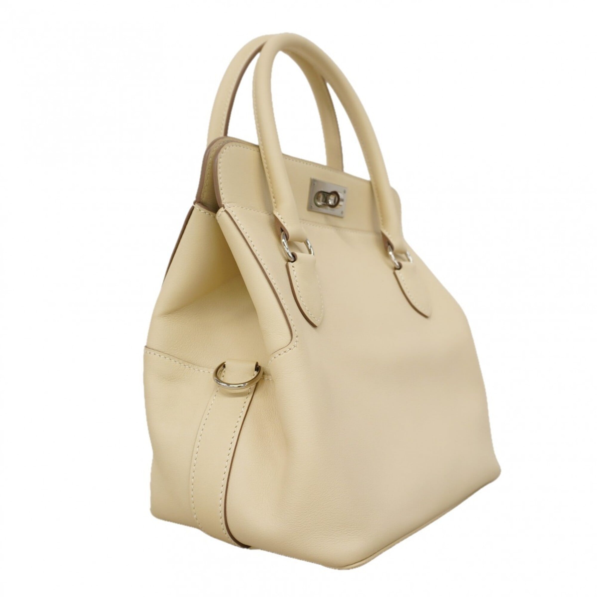 Hermes Beige Swift Leather Handbag (Pre-Owned)