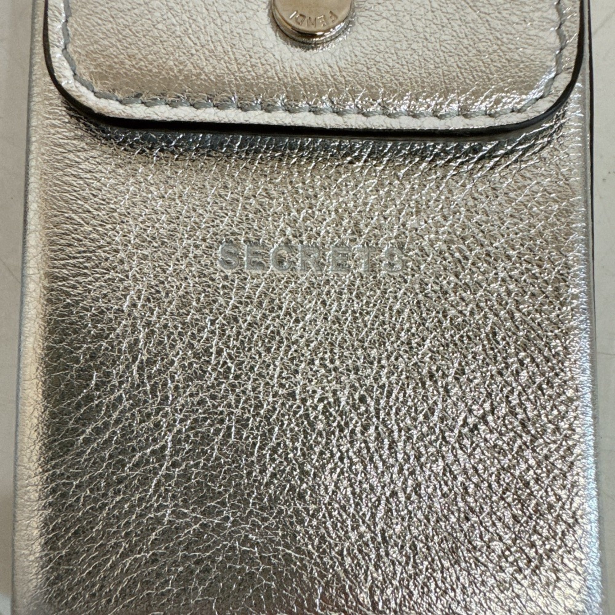 Fendi Silver Leather Fanny Pack (Pre-Owned)