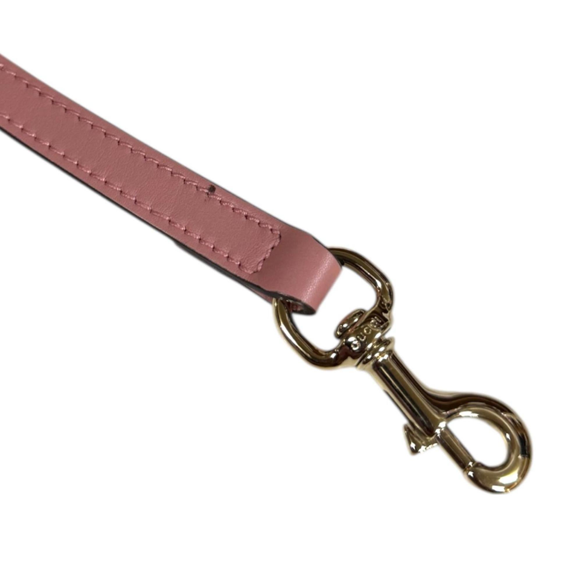 Gucci Pink Leather Shoulder Bag (Pre-Owned)