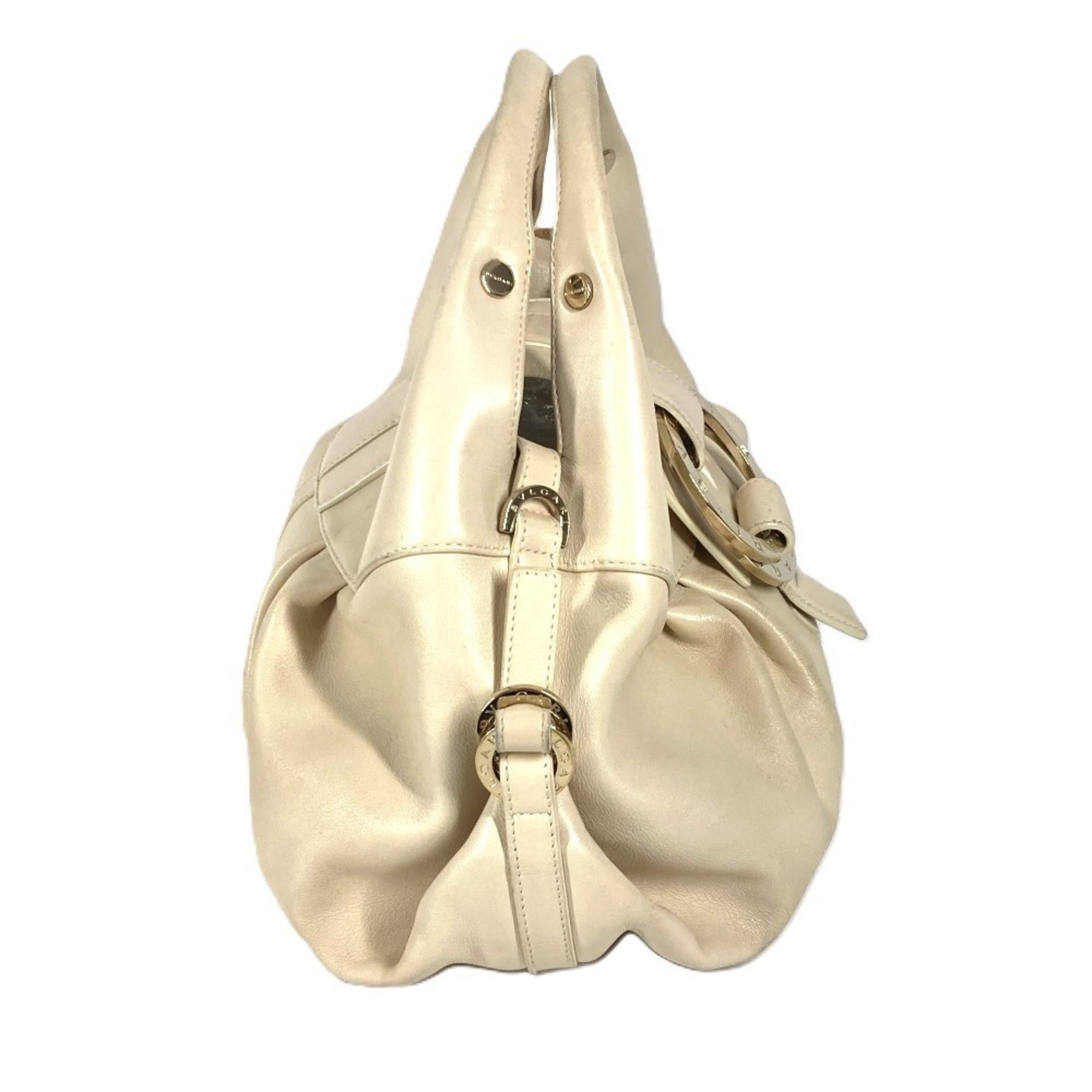 Bvlgari Chandra Beige Leather Handbag (Pre-Owned)