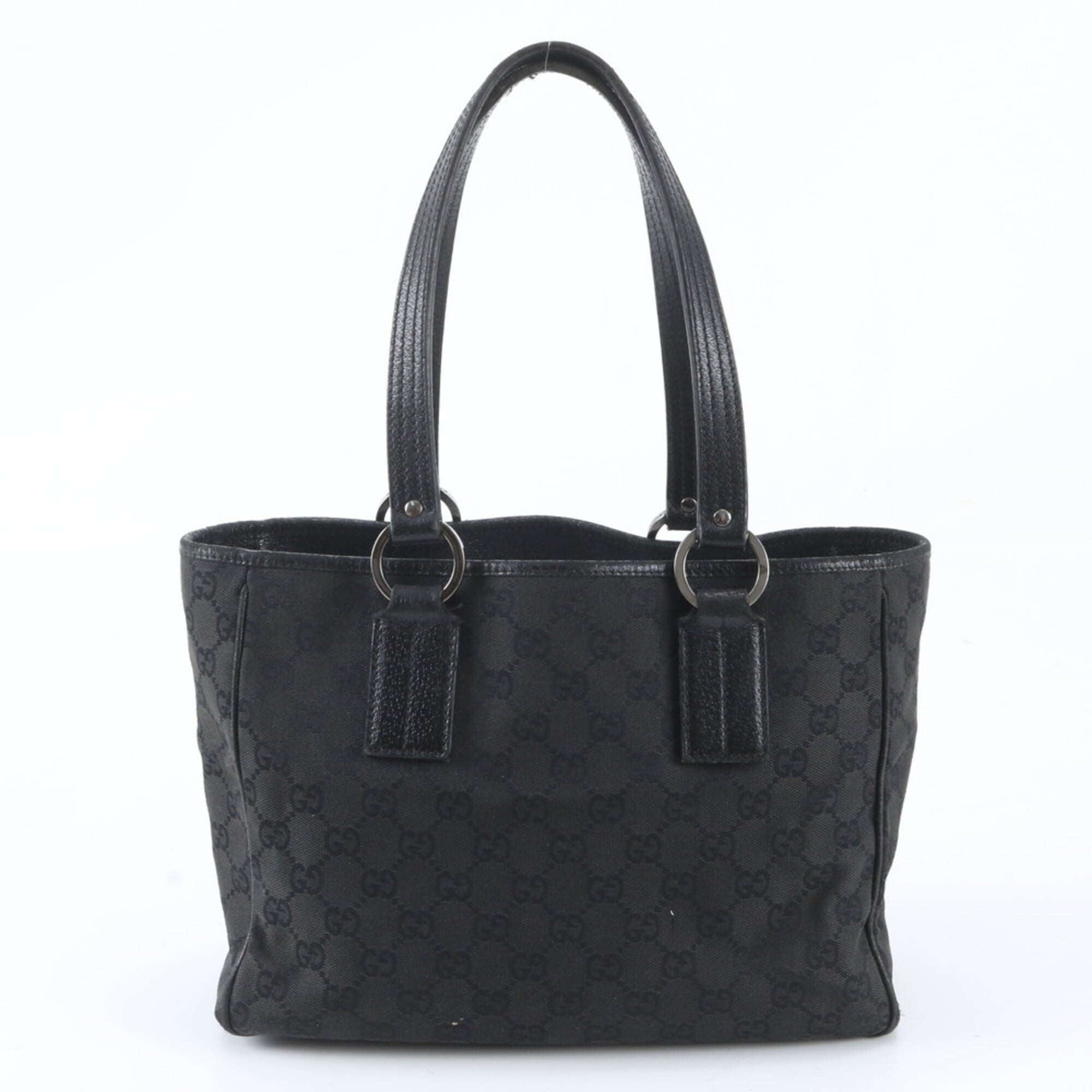 Gucci Gg Canvas Black Gg Canvas Handbag Tote Bag (Pre-Owned)