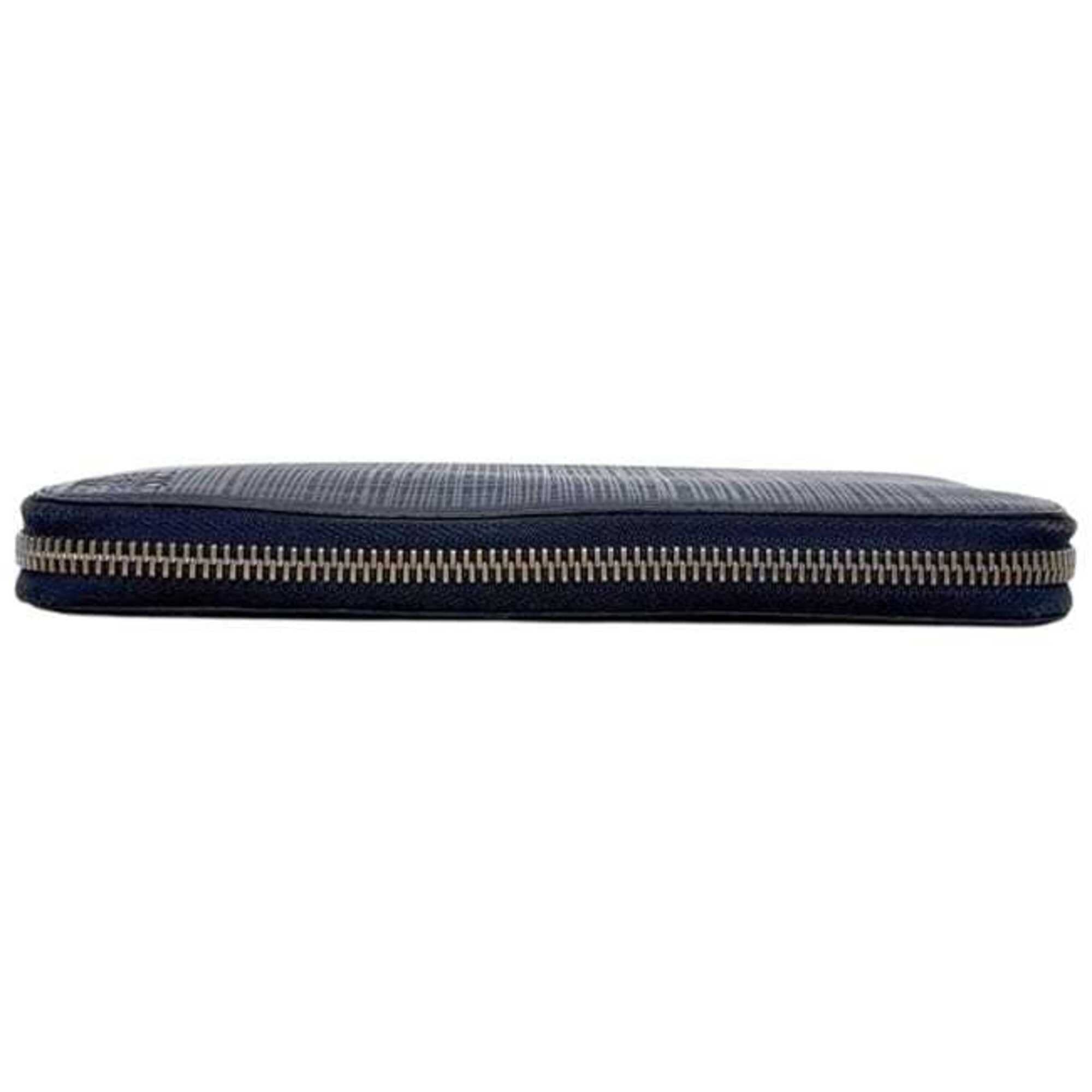 Loewe Navy Leather Long Wallet (Bi-Fold) (Pre-Owned)