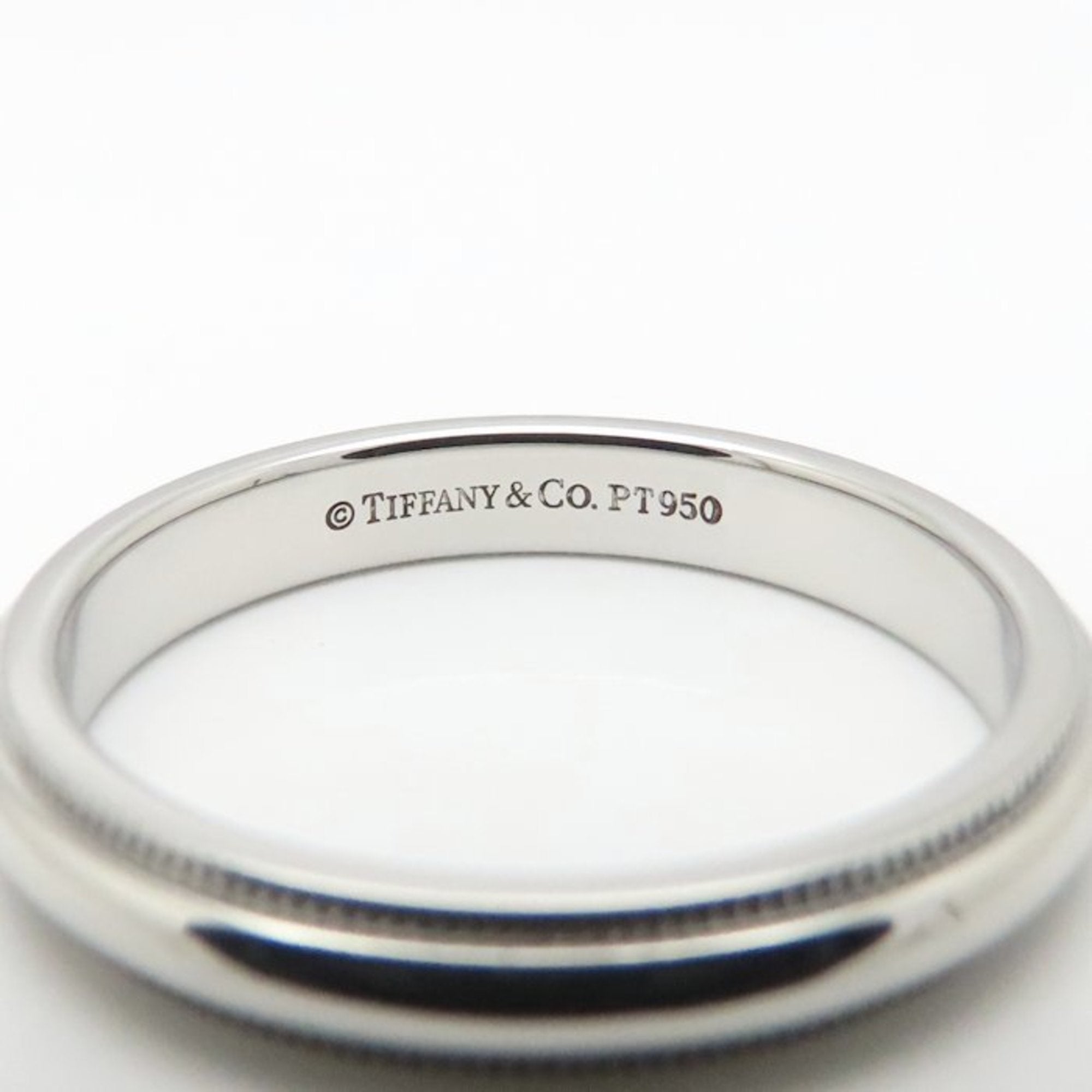 Tiffany Platinum Platinum 950 Band Ring (Pre-Owned)